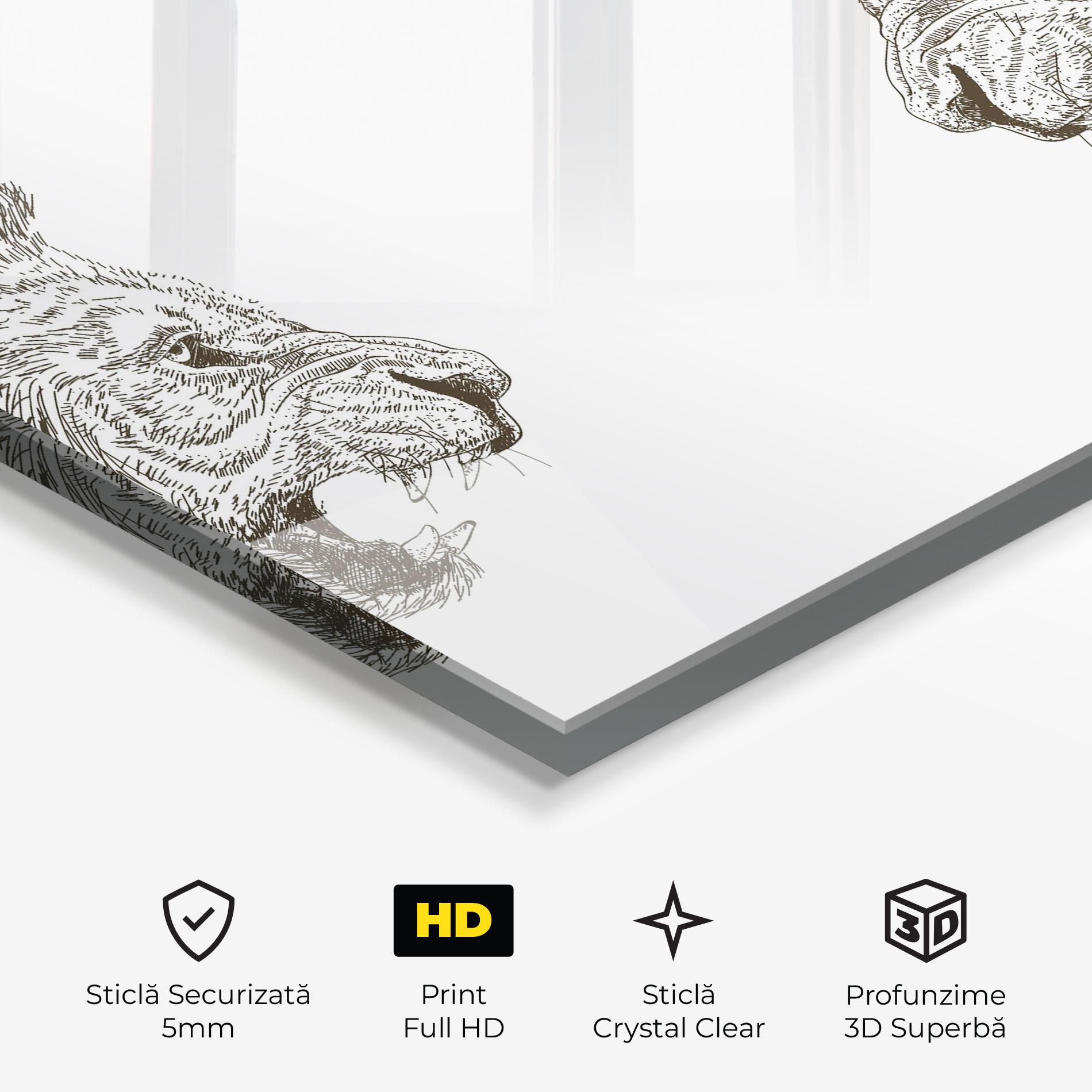 Tablou Sticla Lion For Text mockup 3