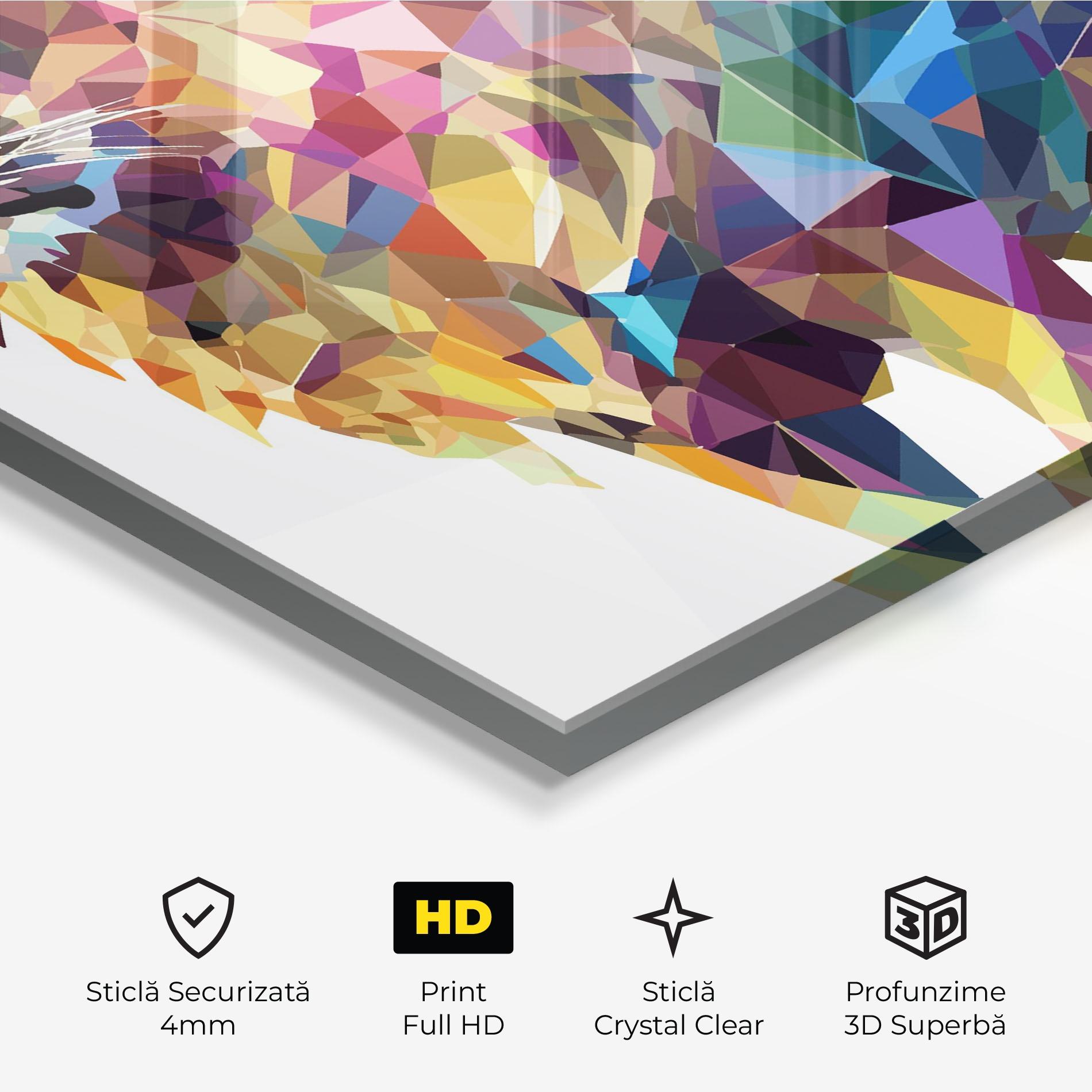 Tablou Sticla Artistic Lion mockup 3