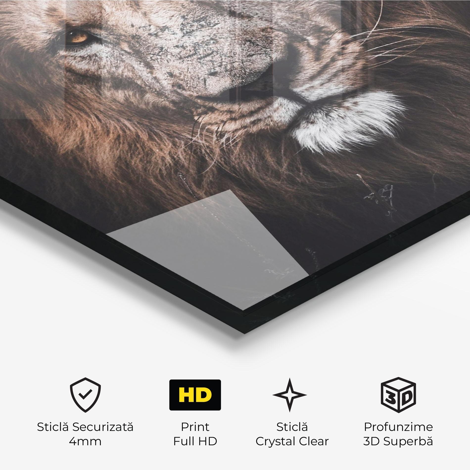 Tablou Sticla Jungle King mockup 3