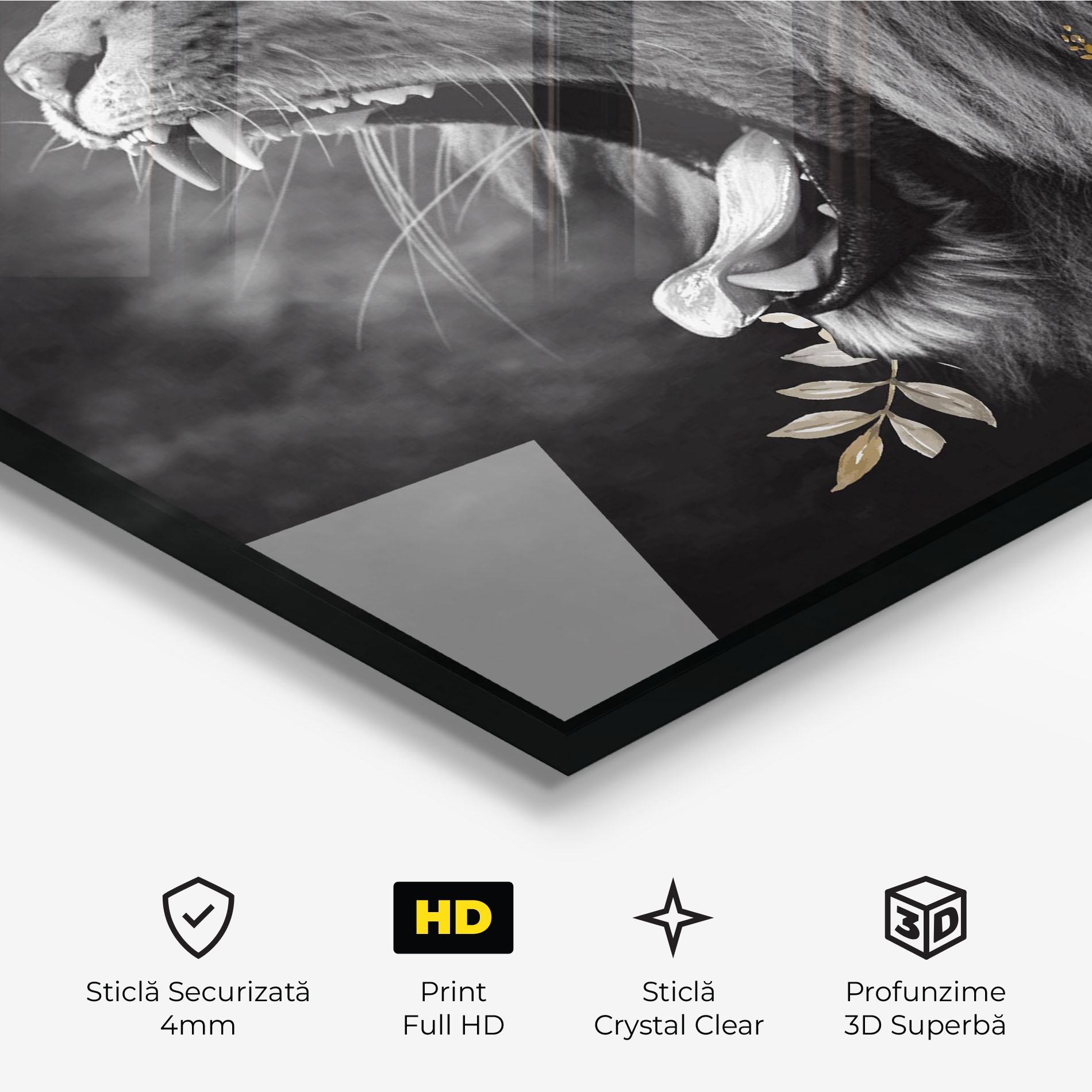 Tablou Sticla Roaring Flowers mockup 3