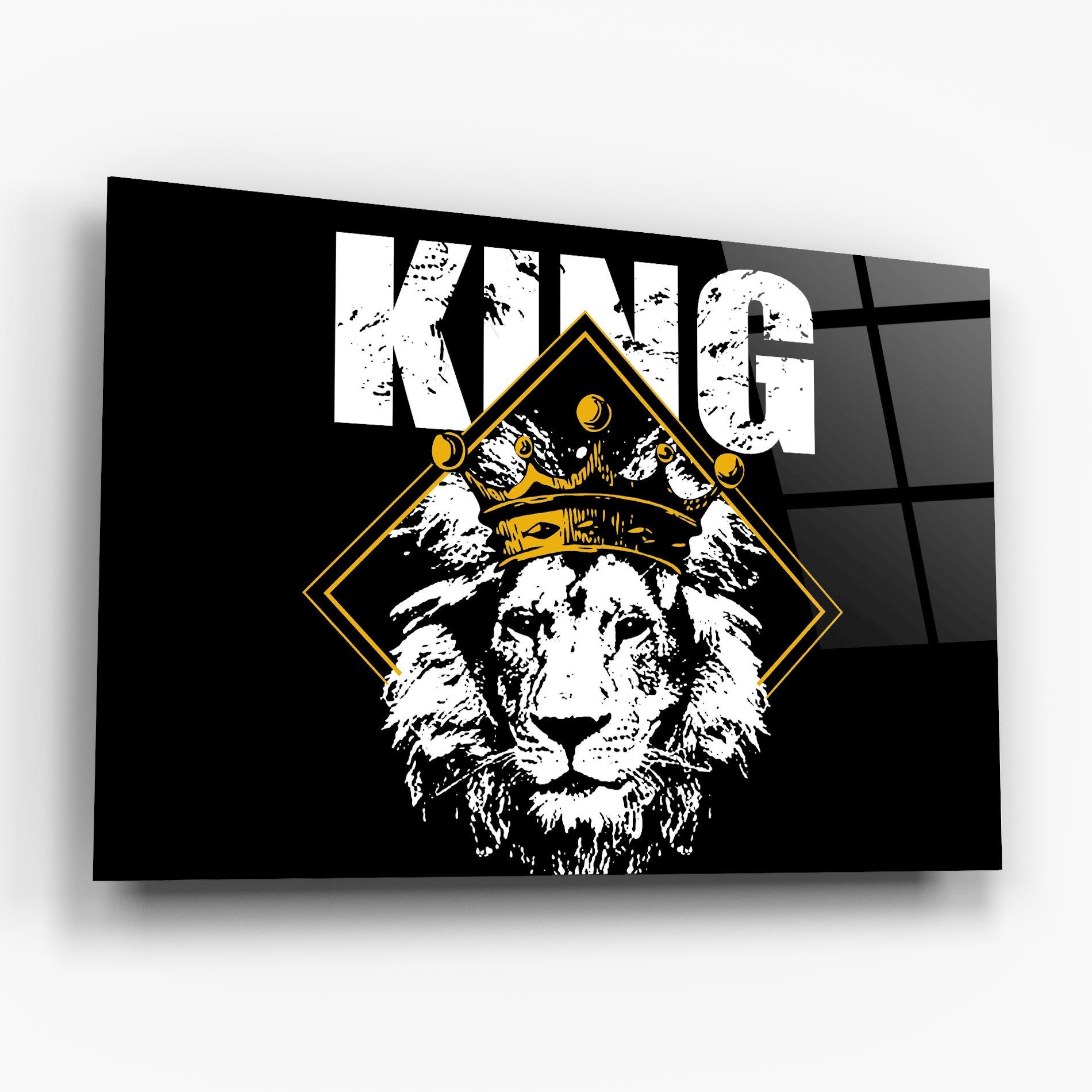 Tablou Sticla Jungle King mockup 6
