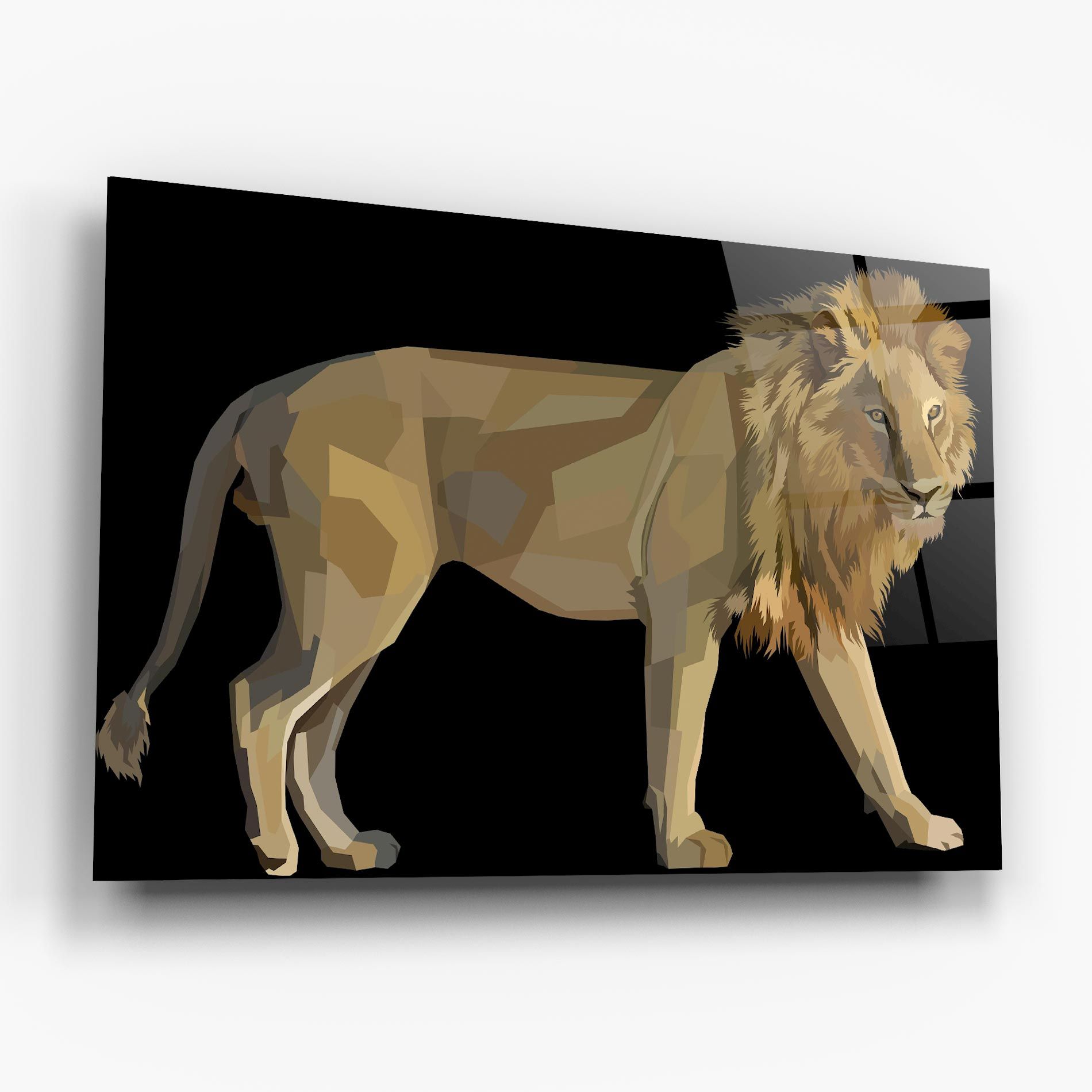 Lion Art On Black mockup 6