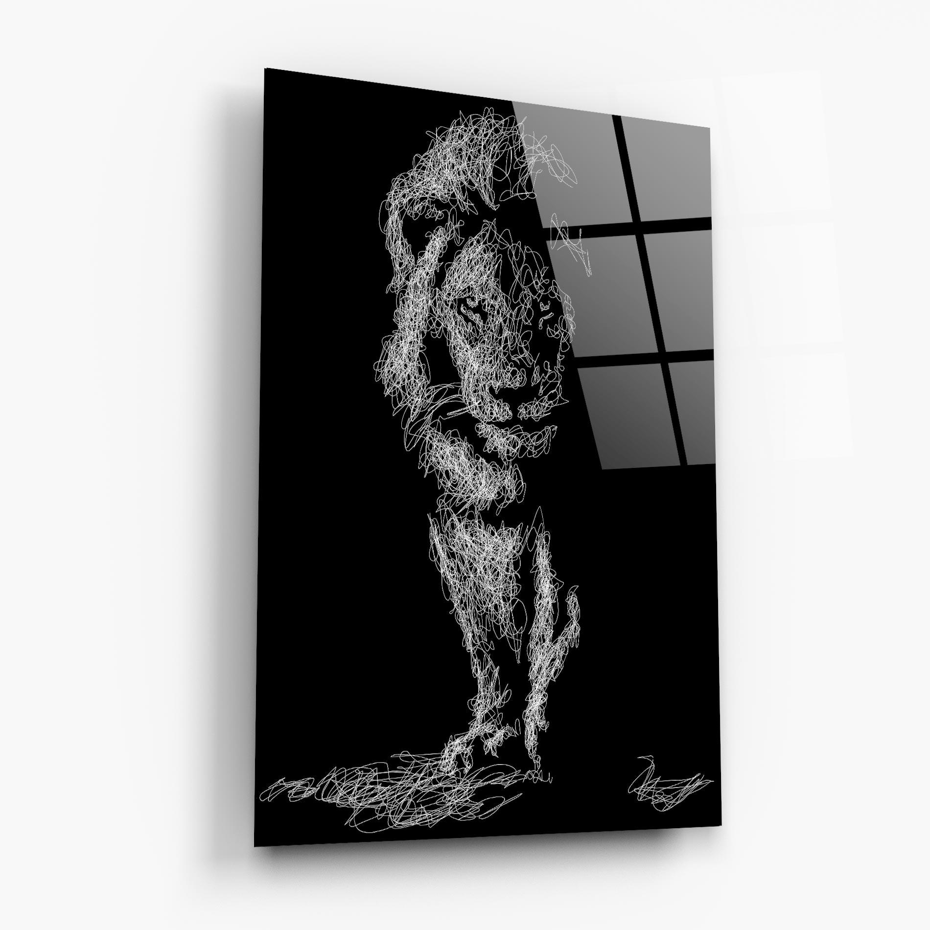 Tablou Sticla Lion Signature mockup 6