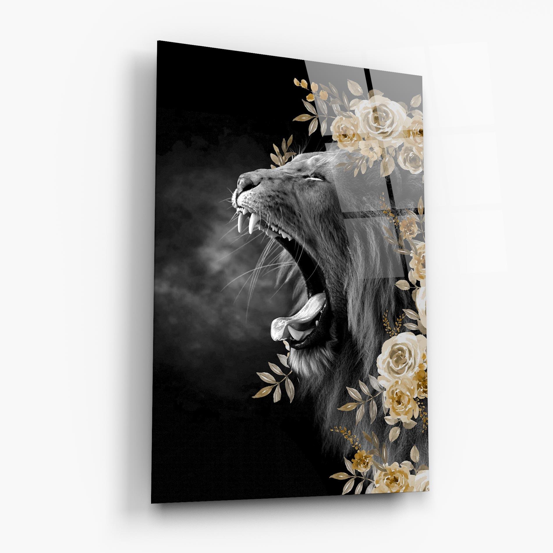 Tablou Sticla Roaring Flowers mockup 6