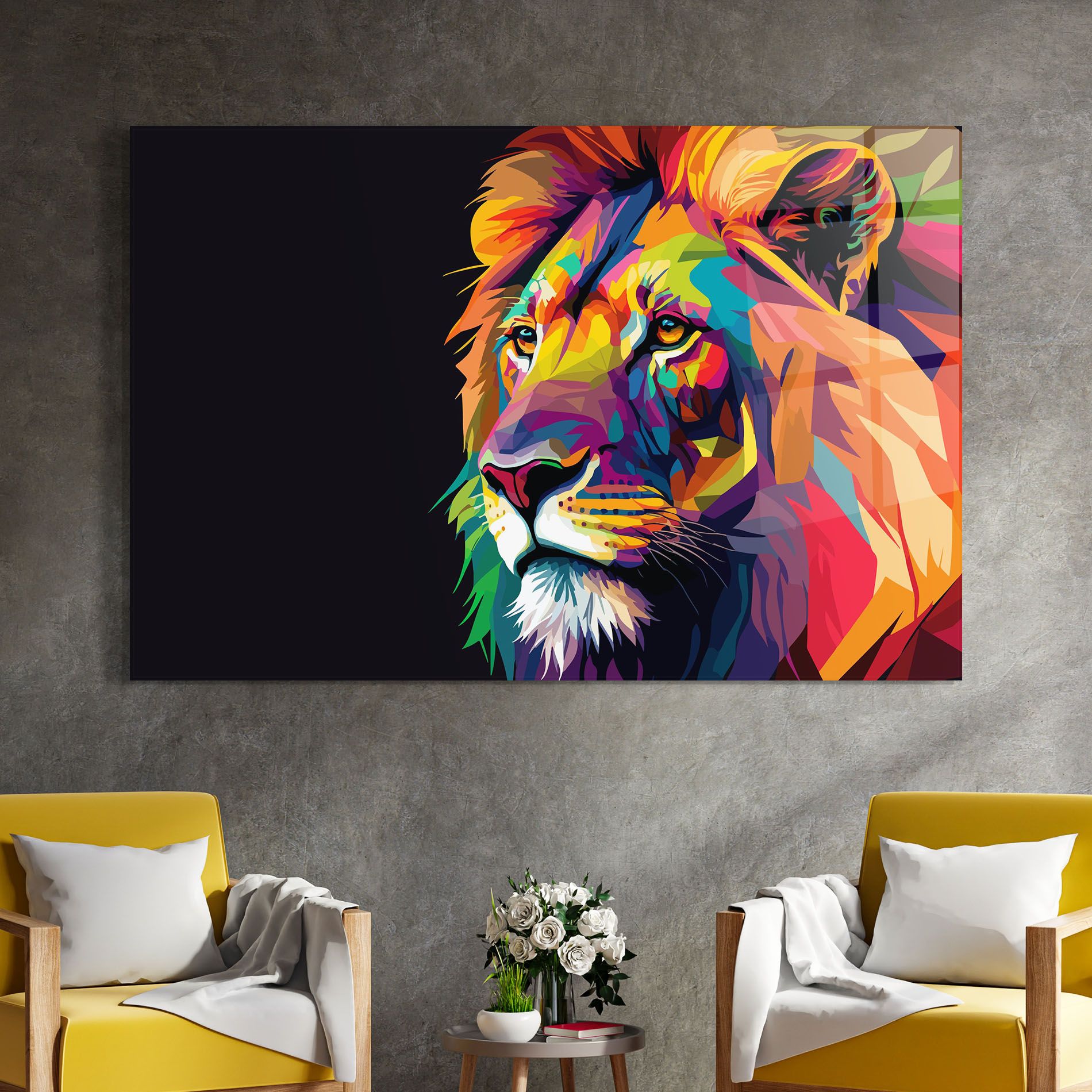 Colorful Lion mockup 4