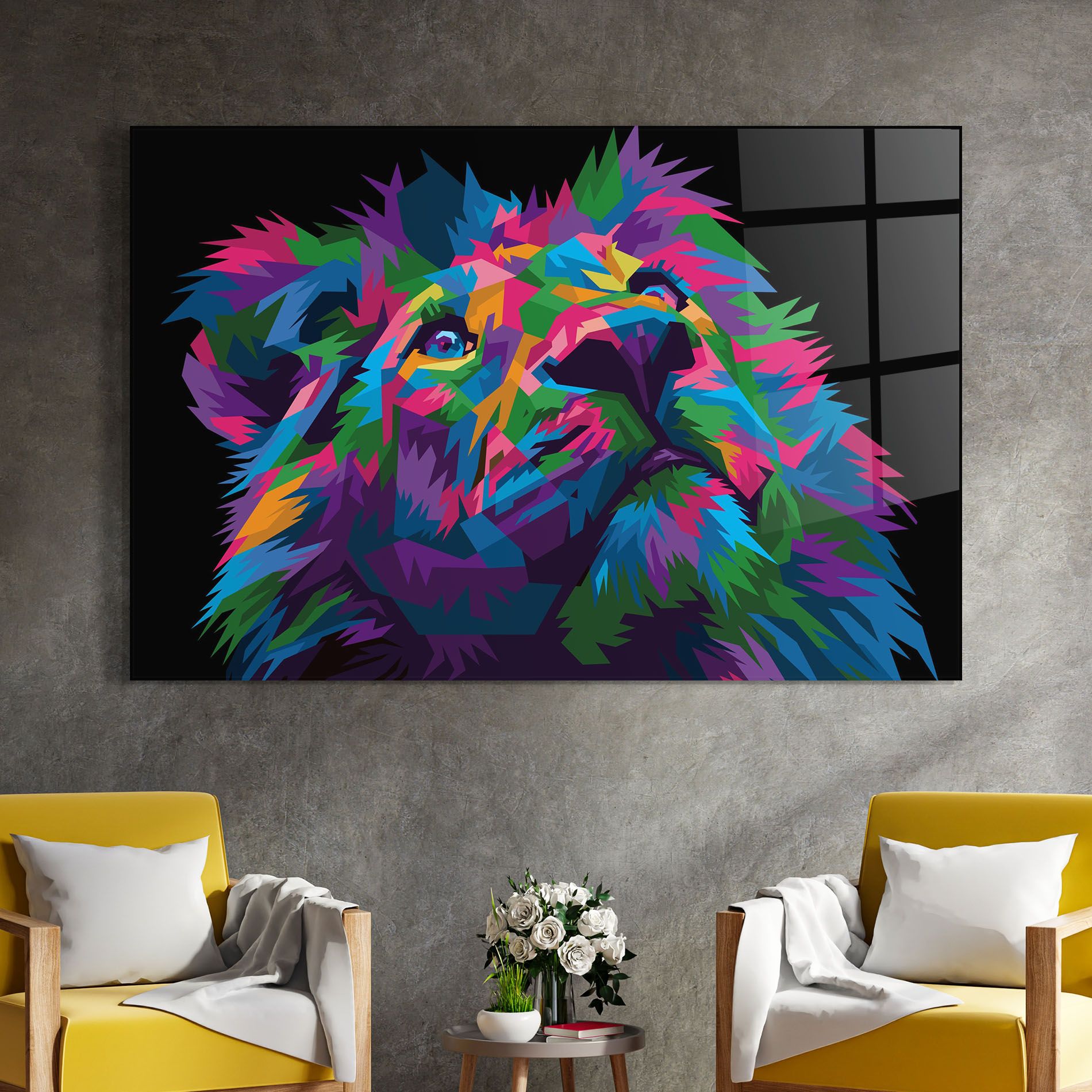 Cute Color Lion mockup 4