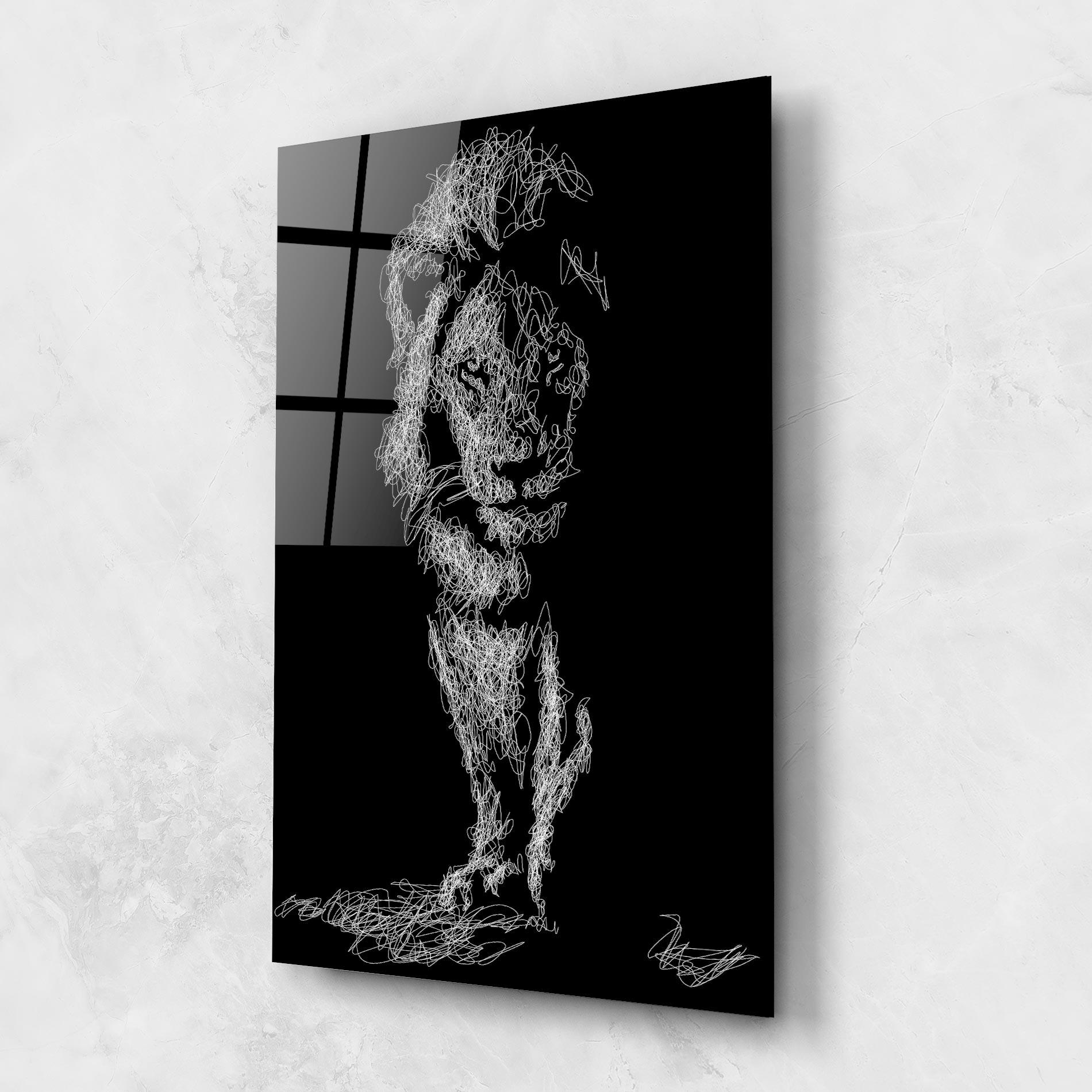 Tablou Sticla Lion Signature mockup 1