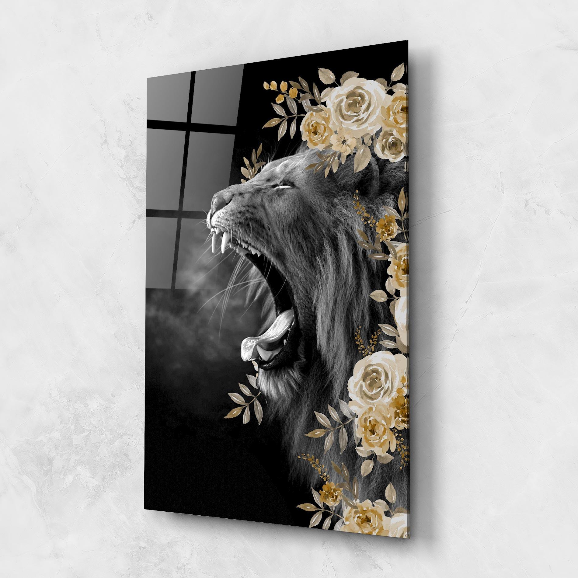 Tablou Sticla Roaring Flowers mockup 1