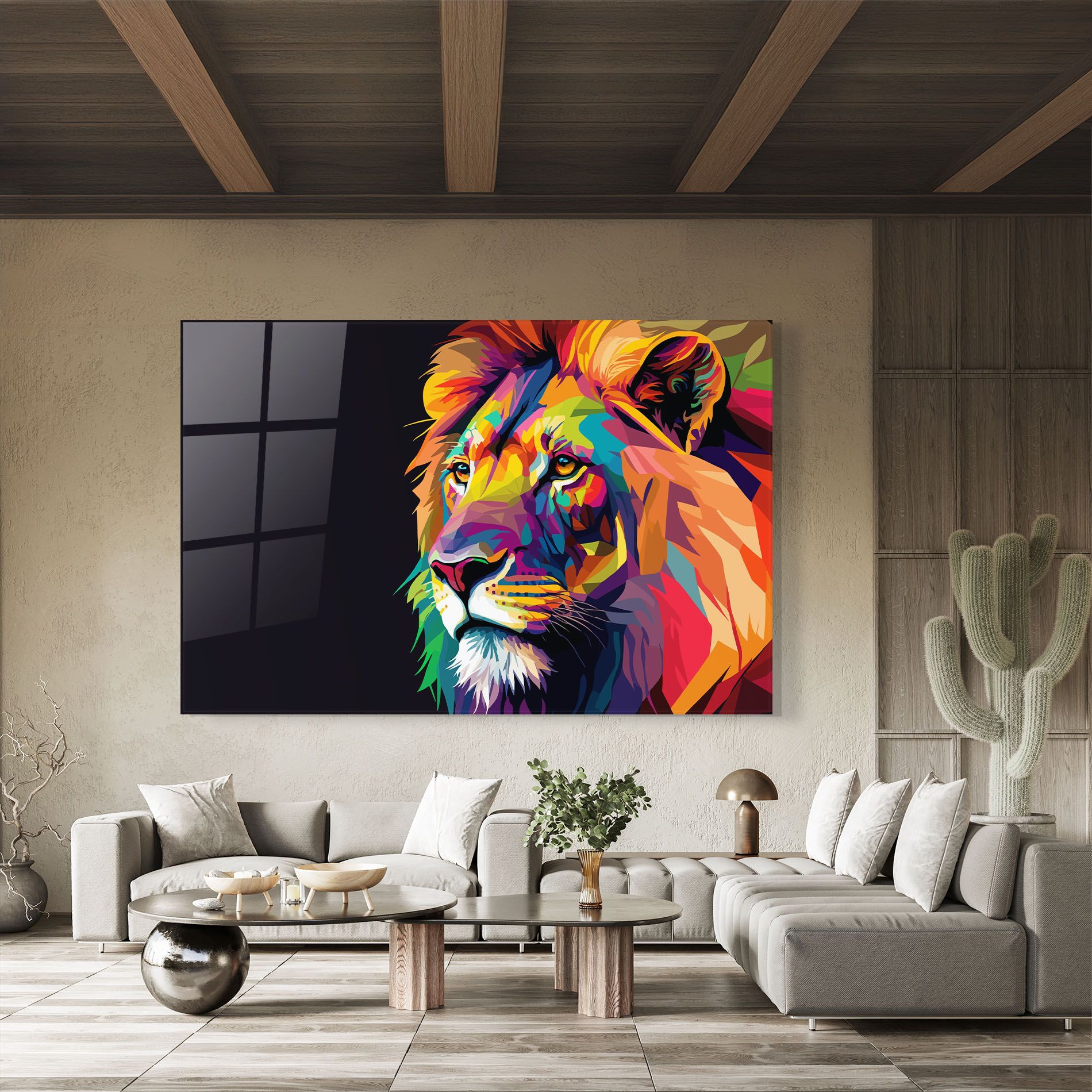 Colorful Lion mockup 8