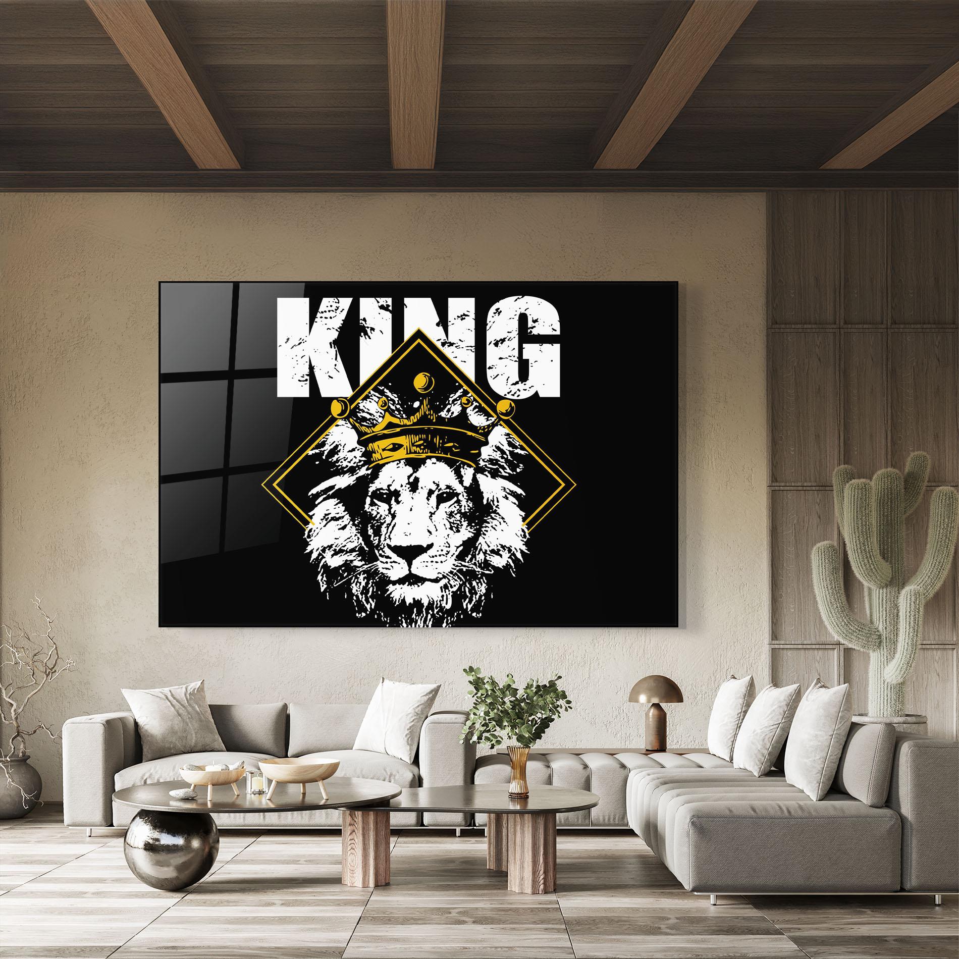 Tablou Sticla Jungle King mockup 8