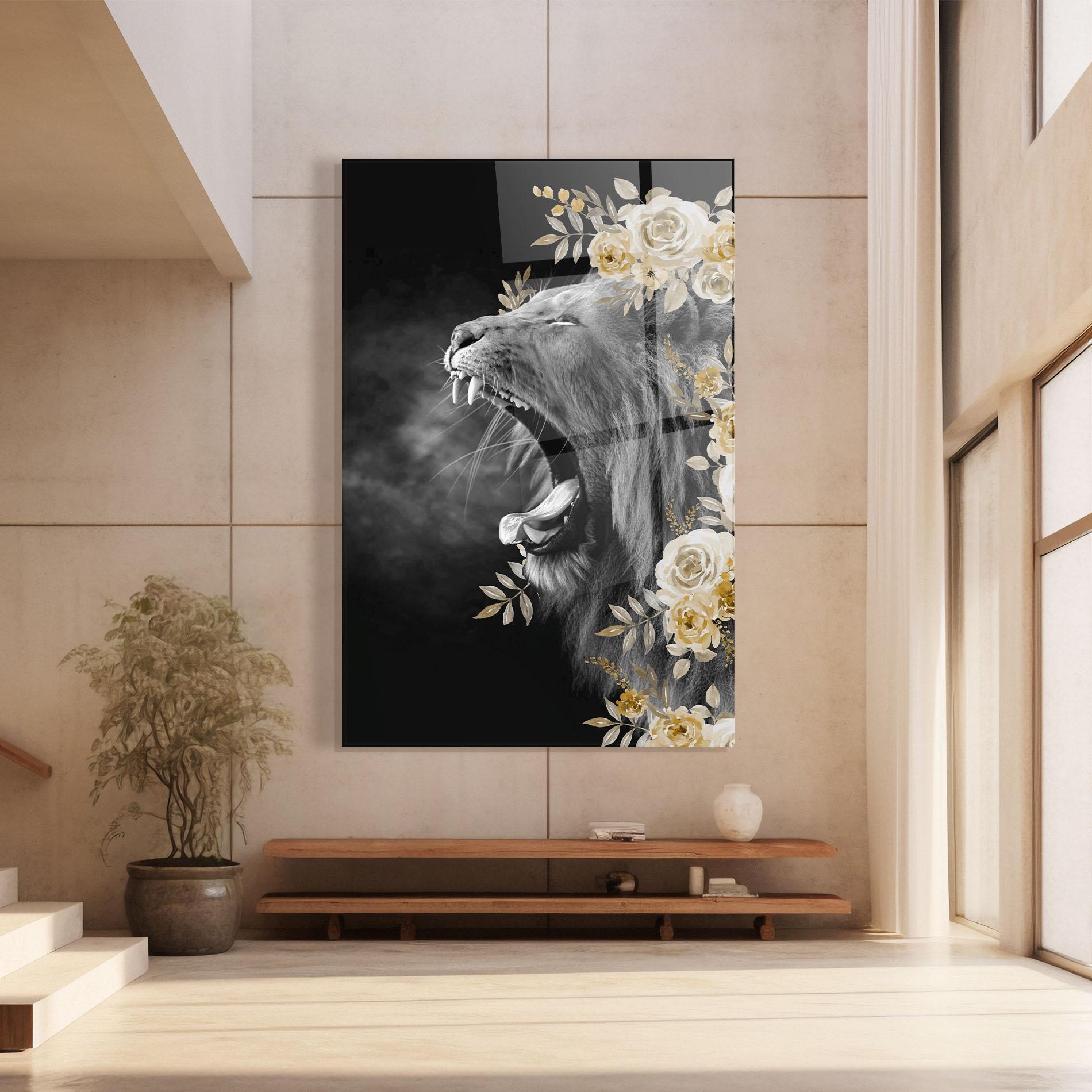 Tablou Sticla Roaring Flowers mockup 8