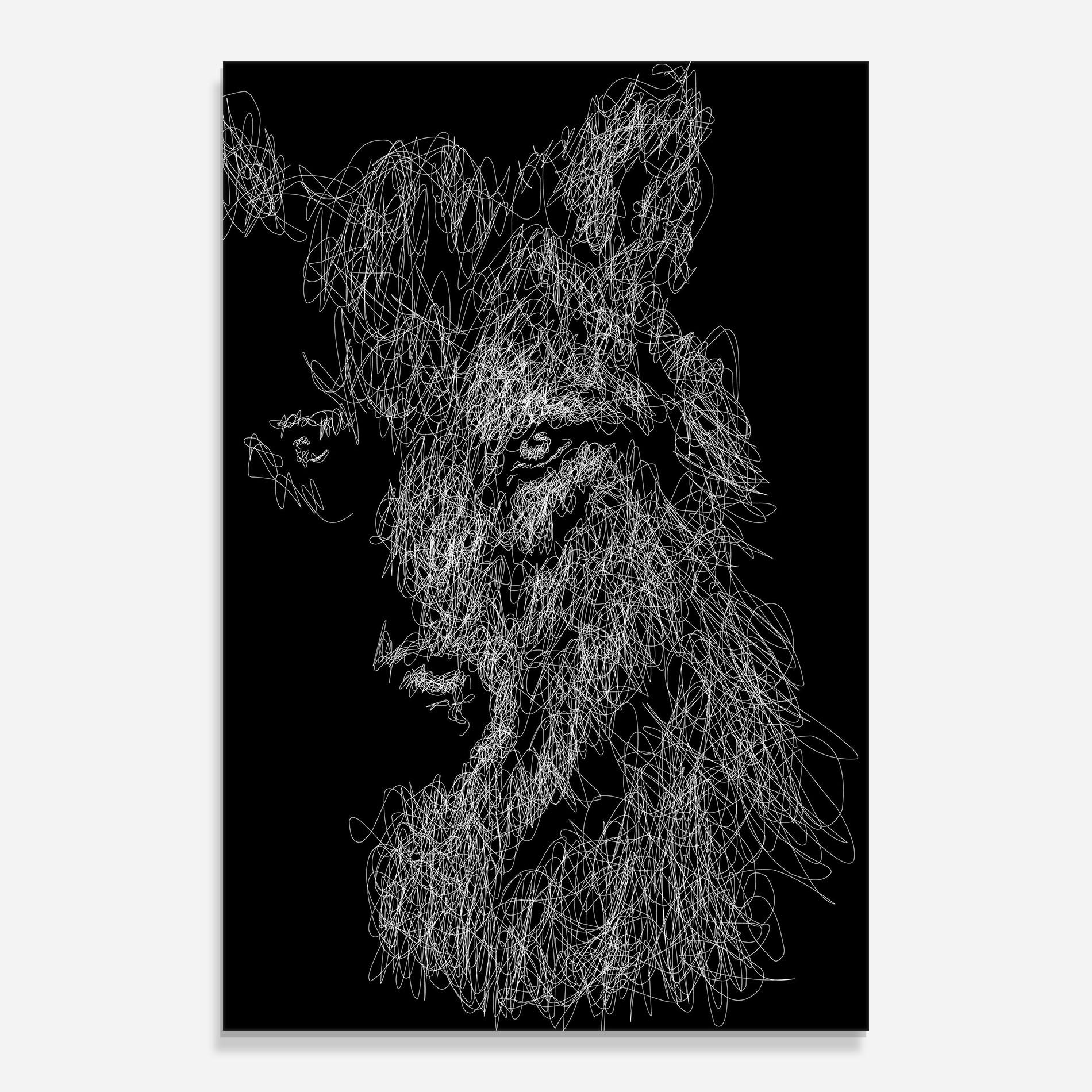 Tablou Sticla Wolf Line mockup 0