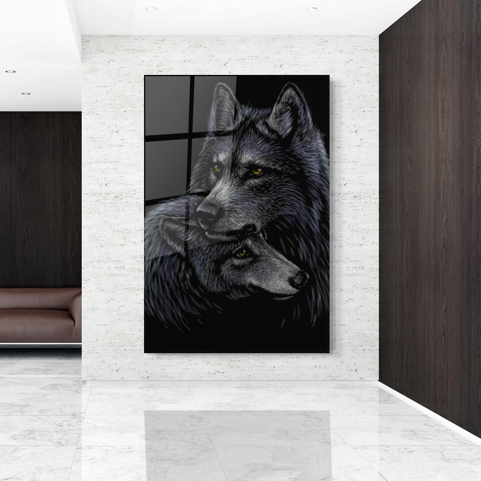 Tablou Sticla Mom Wolf mockup 9