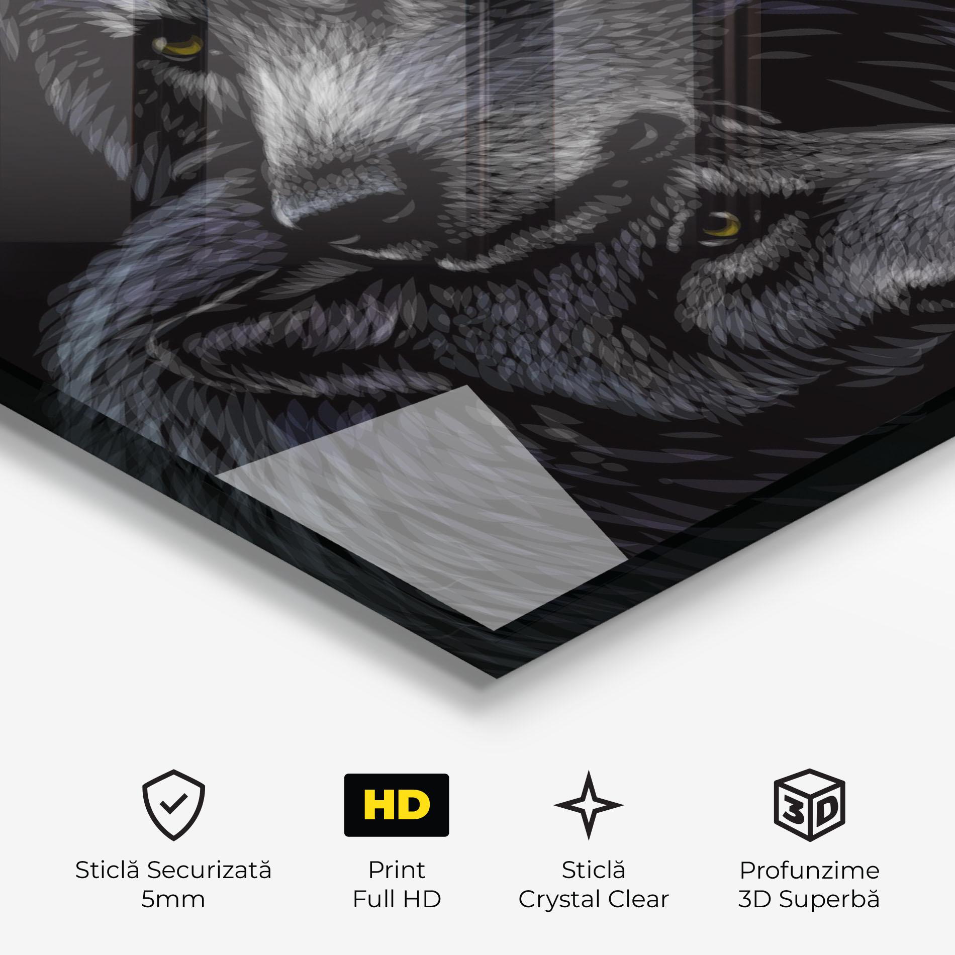 Tablou Sticla Mom Wolf mockup 3