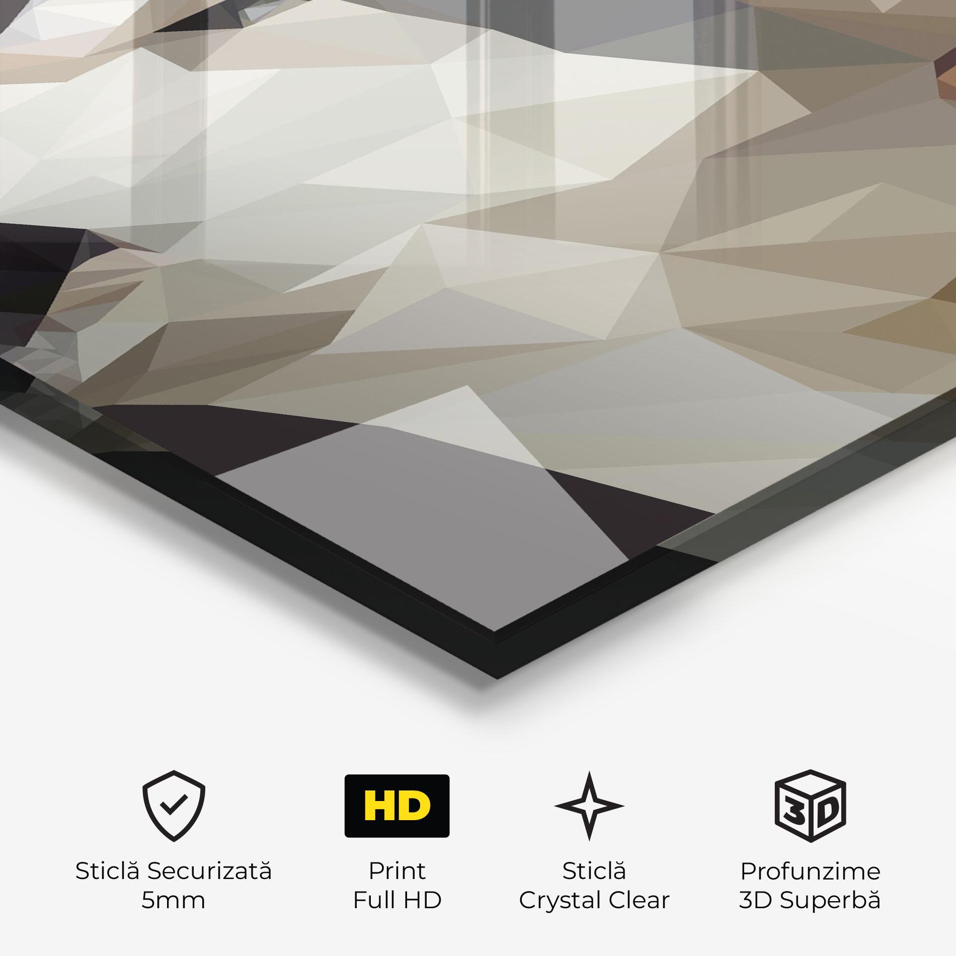 Tablou Sticla Pretty Grey Wolf mockup 3