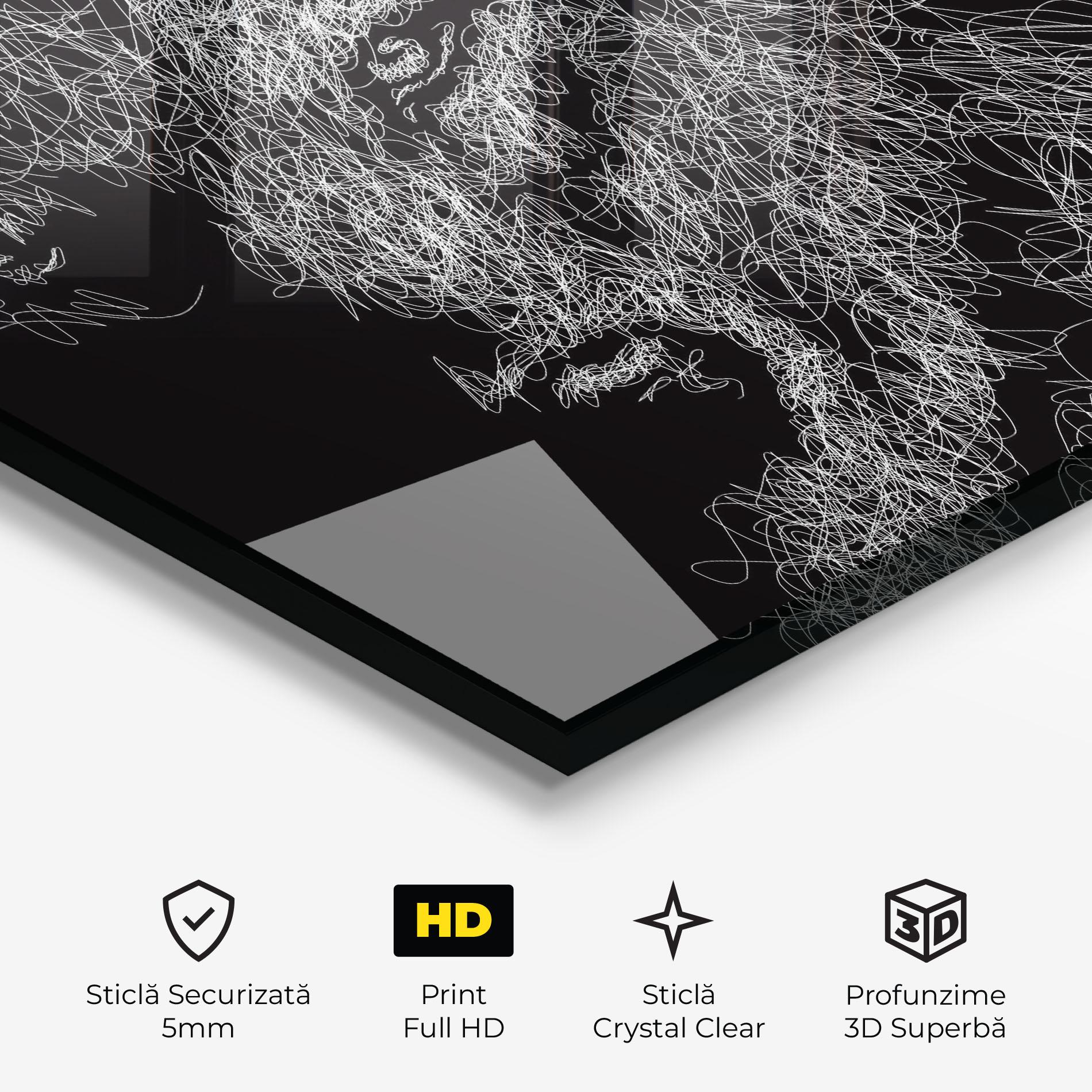 Tablou Sticla Wolf Line mockup 3