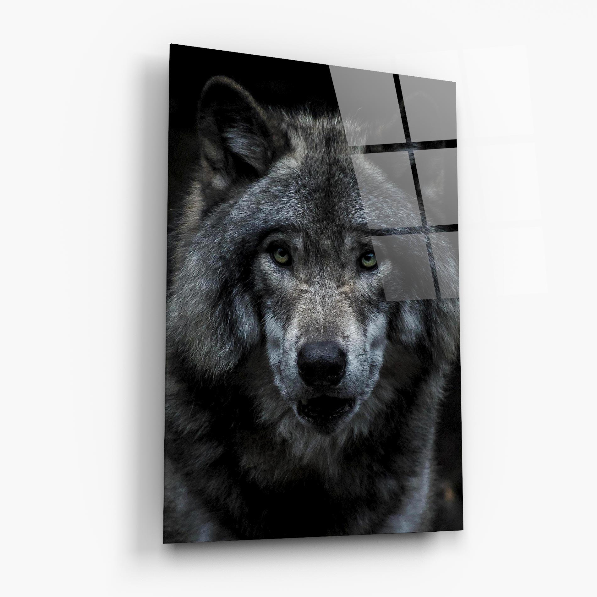 Tablou Sticla Angry Wolf mockup 6