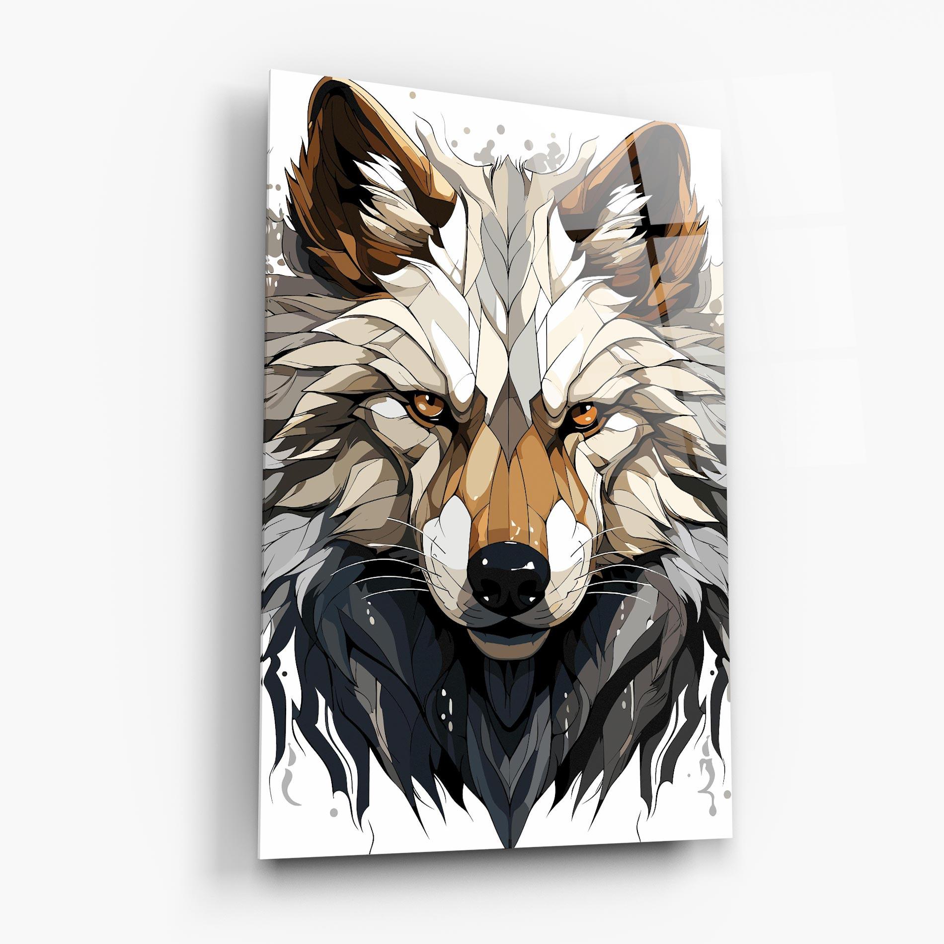 Tablou Sticla Brown Wolf mockup 6