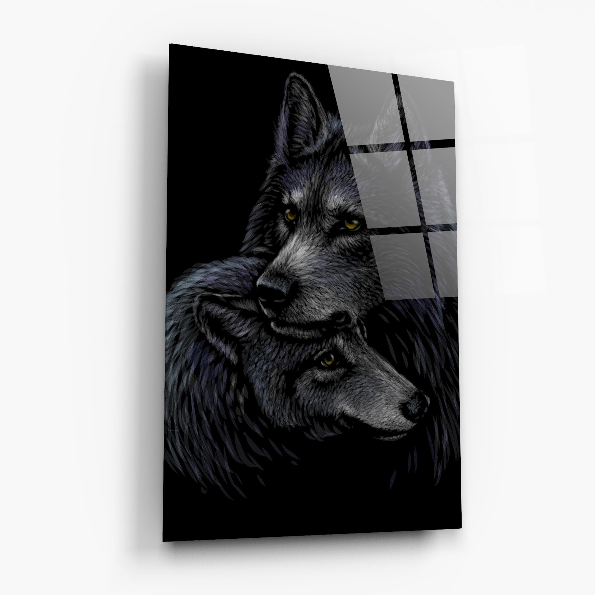 Tablou Sticla Mom Wolf mockup 6