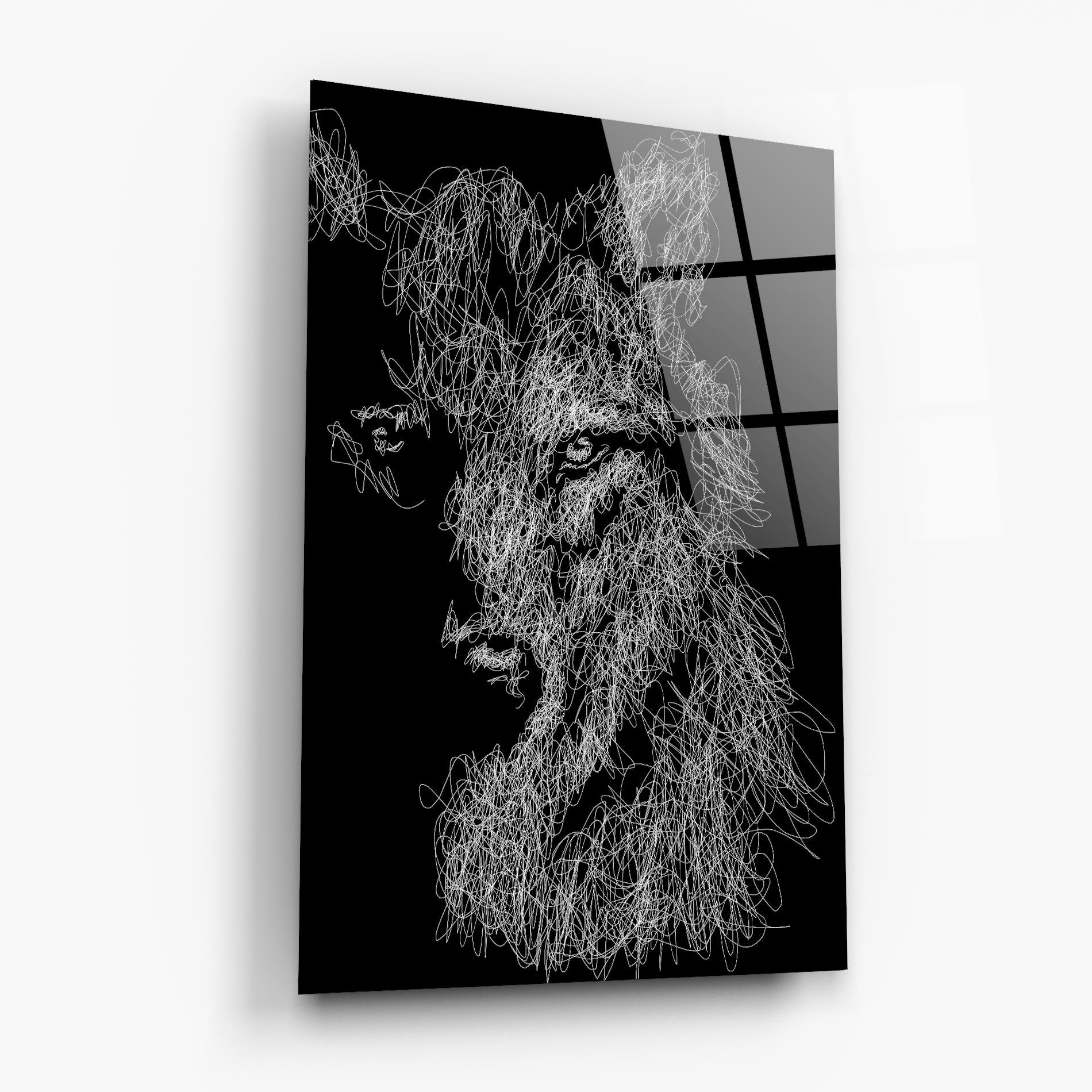 Tablou Sticla Wolf Line mockup 6