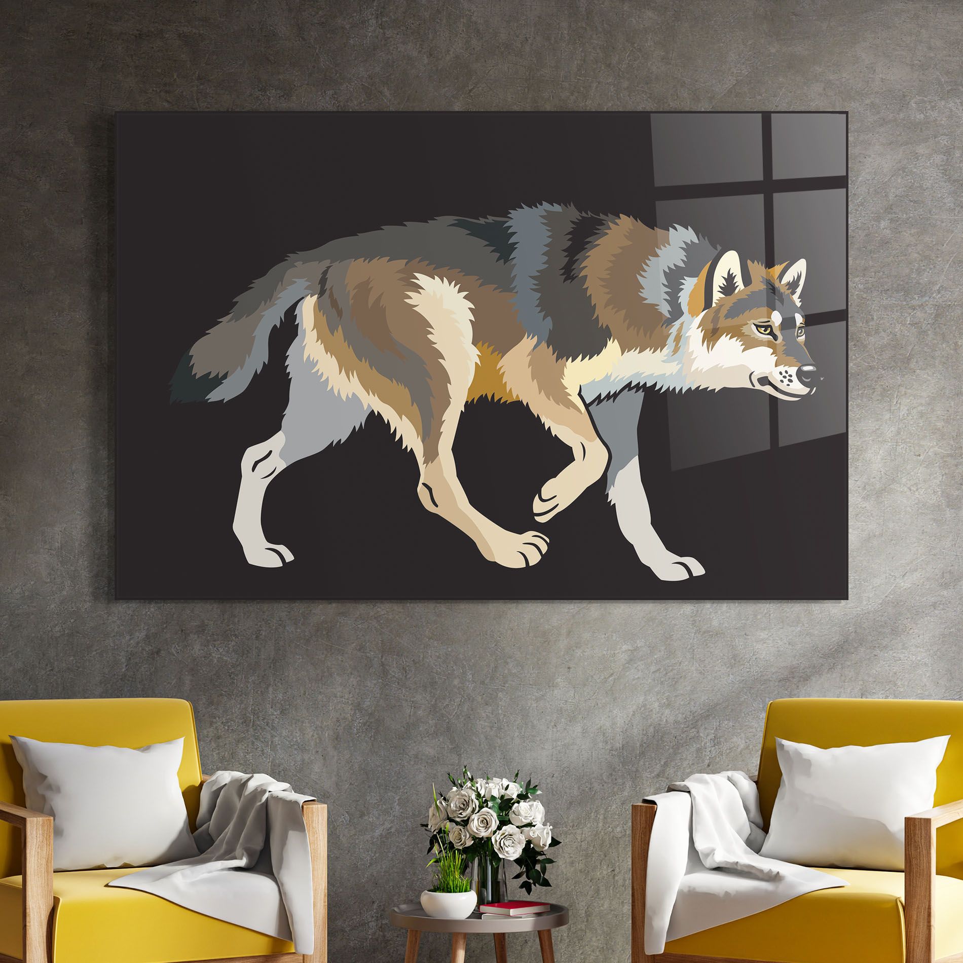 Cartoon Wolf mockup 4