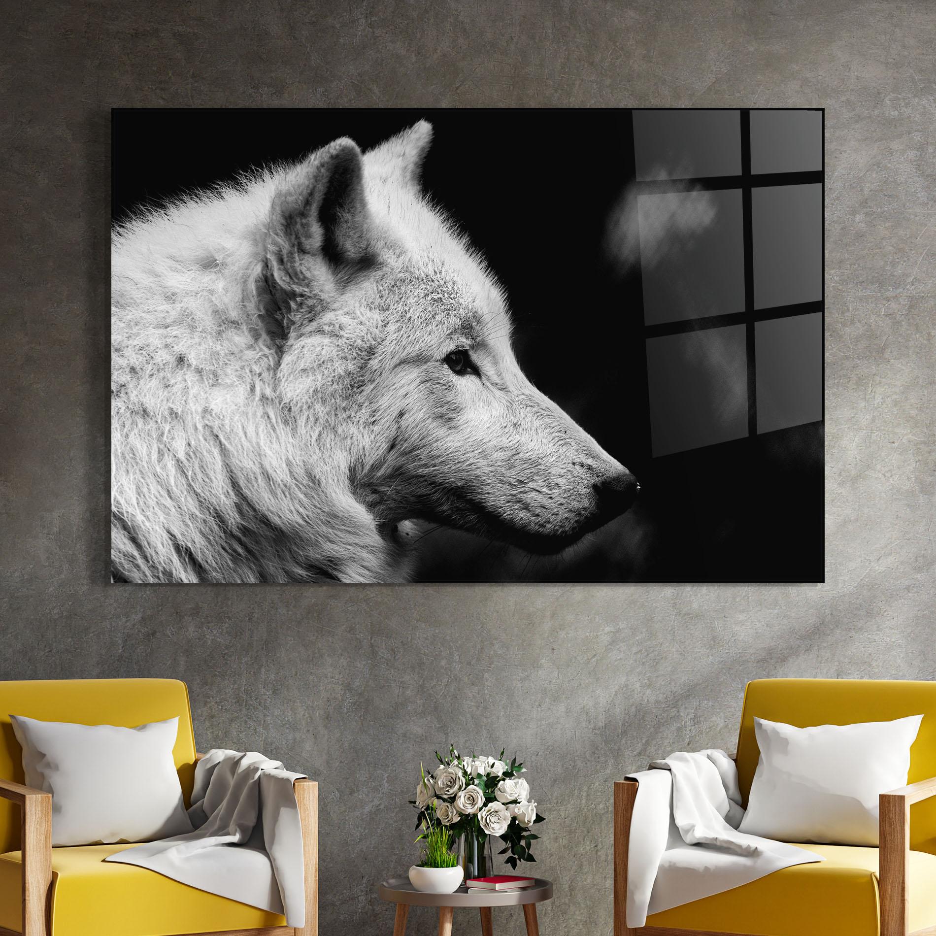 Tablou Sticla Grey Wolf mockup 4