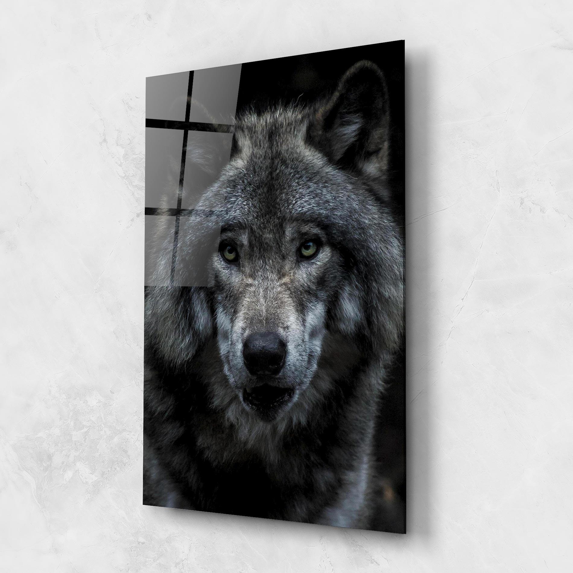 Tablou Sticla Angry Wolf mockup 1