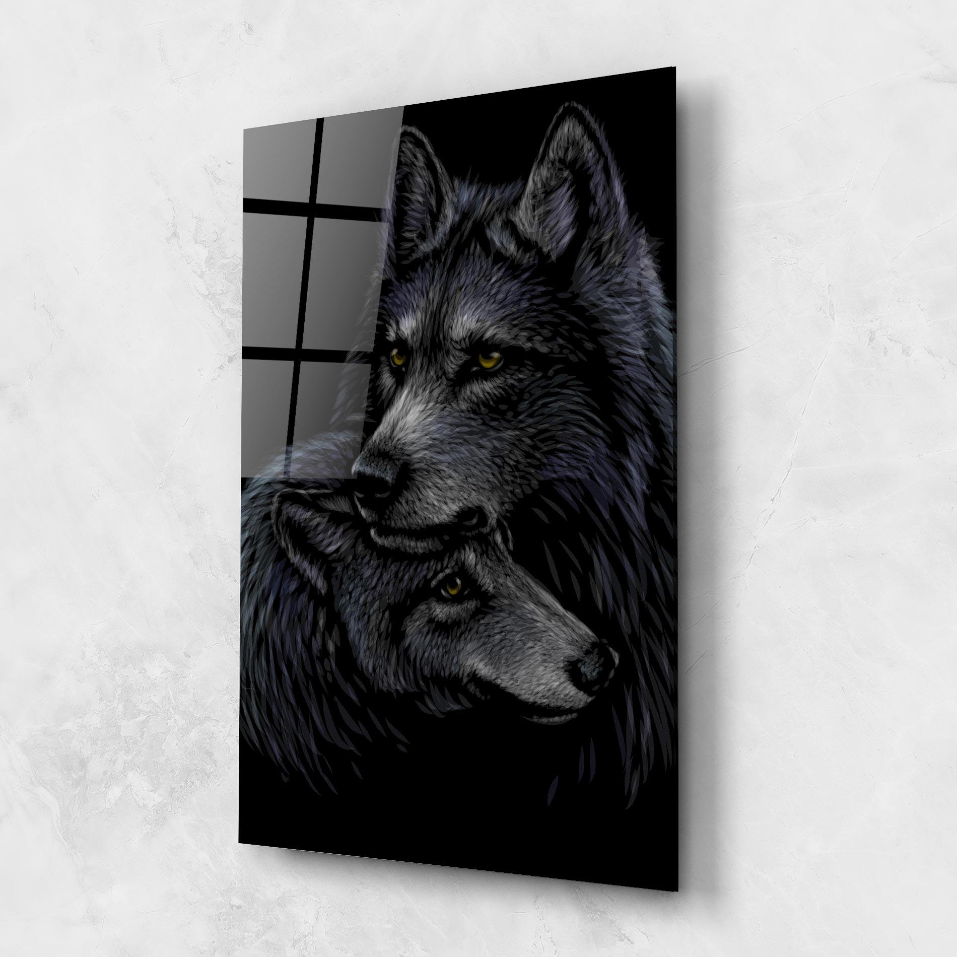 Tablou Sticla Mom Wolf mockup 1