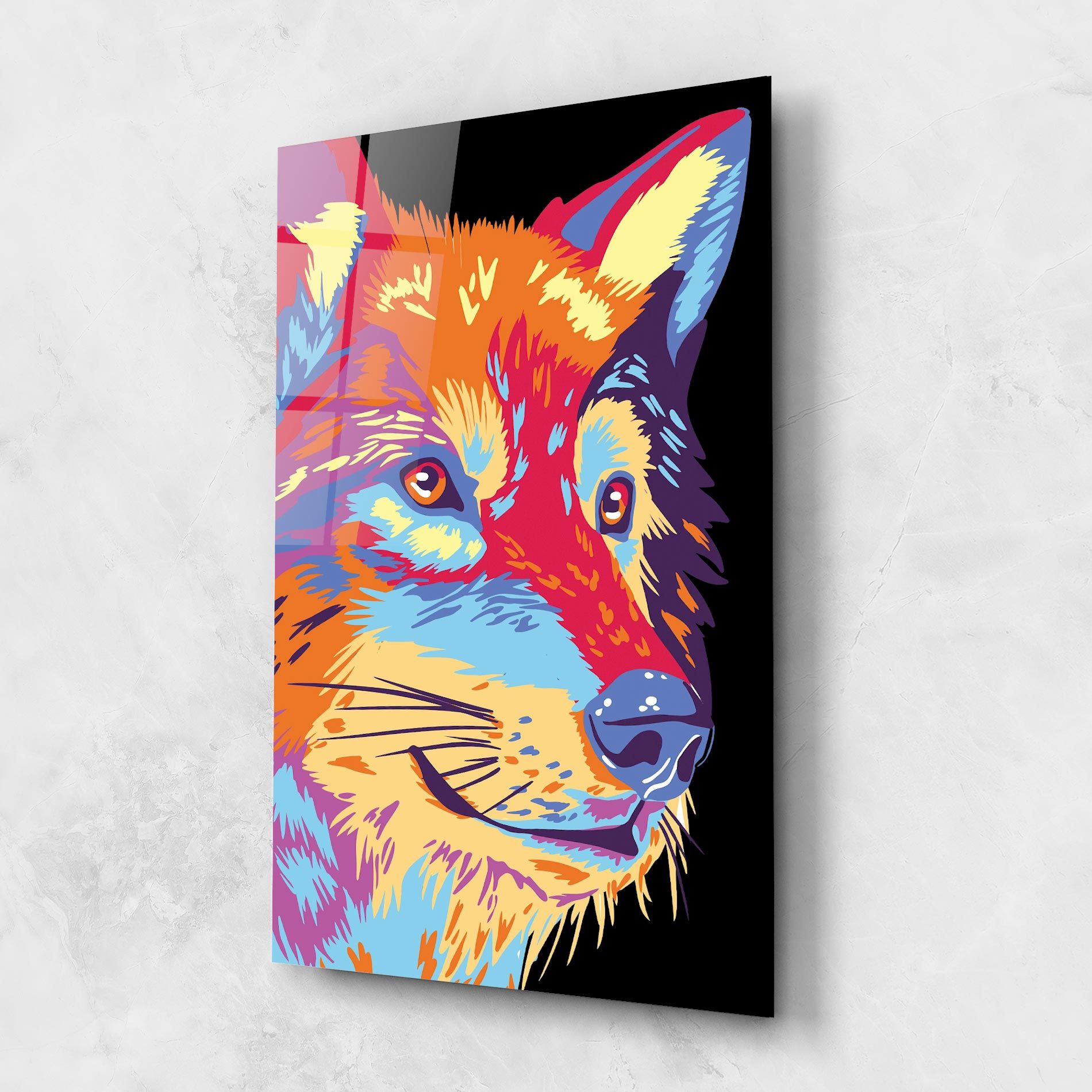 Purple Orange Wolf mockup 1