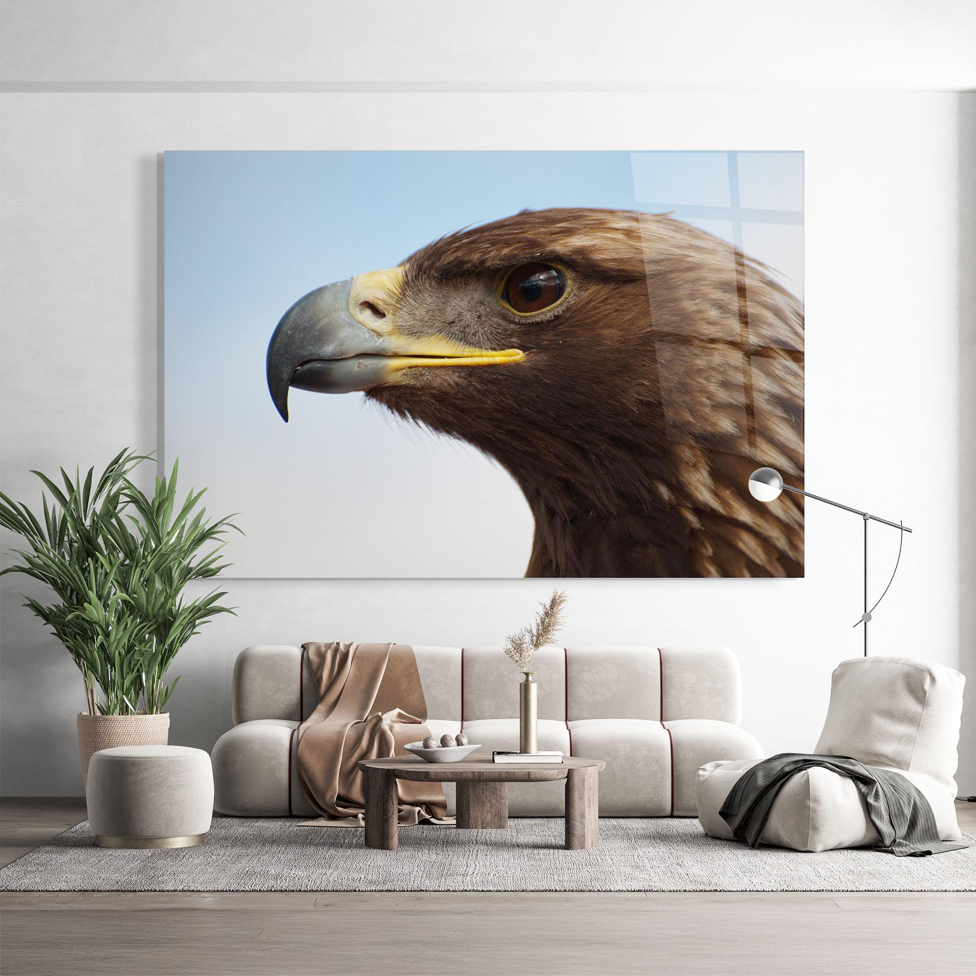 Tablou Sticla Brown Head Eagle mockup 9