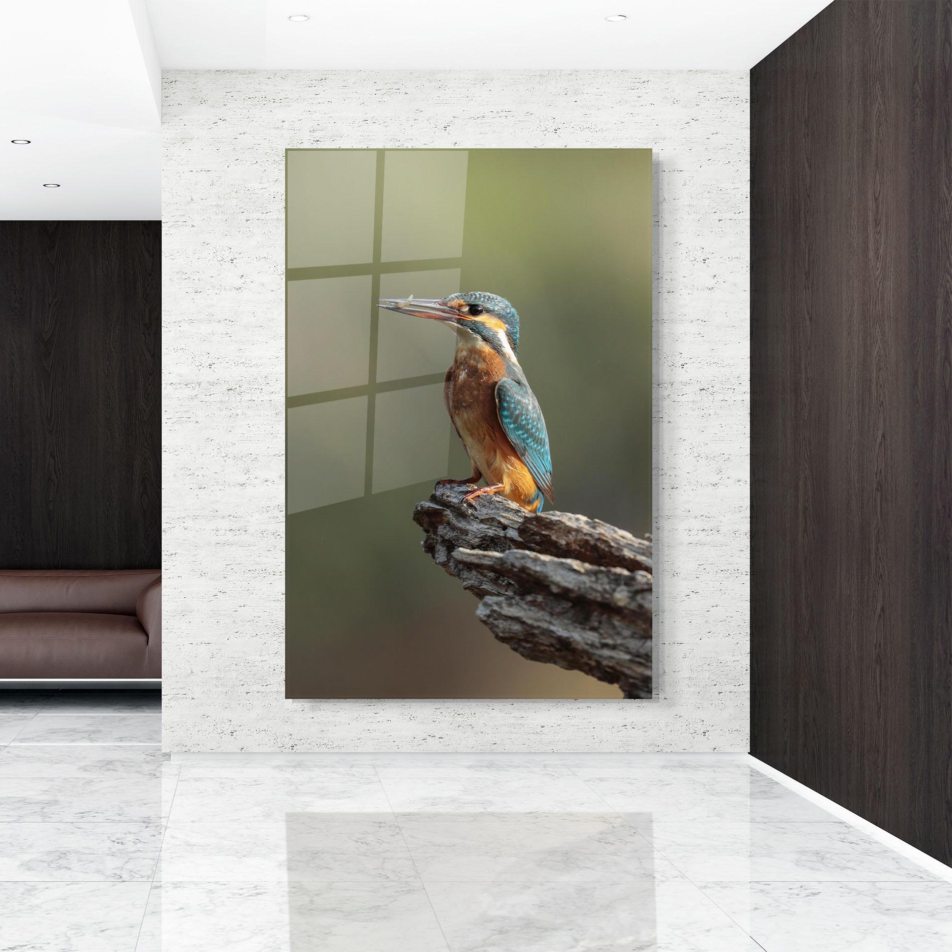 Tablou Sticla Female Kingfisher mockup 9