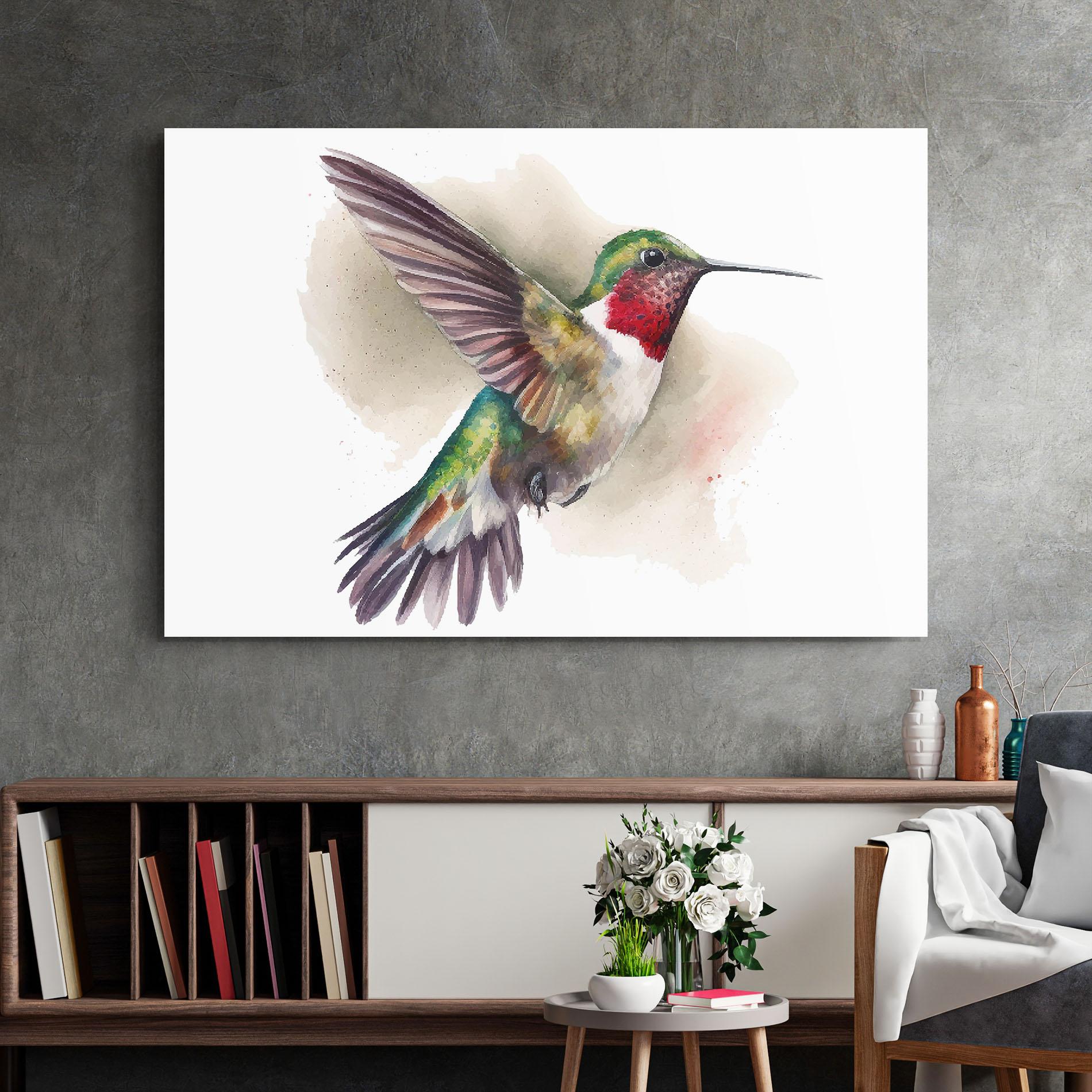Tablou Sticla Beautiful Bird mockup 2