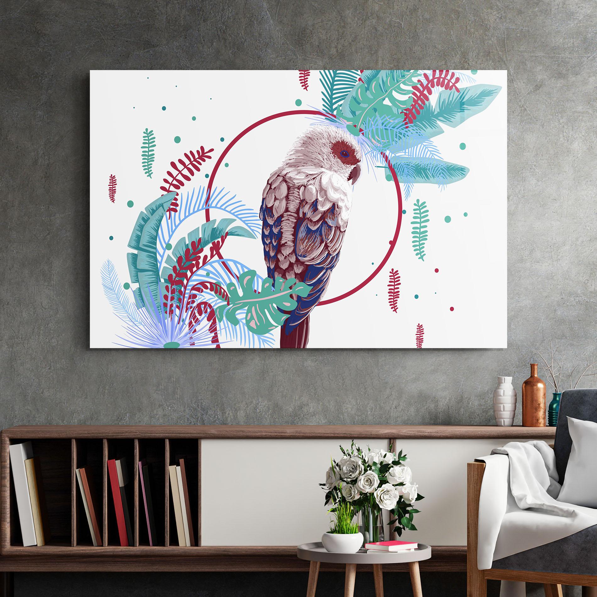 Tablou Sticla Bright Bird mockup 2