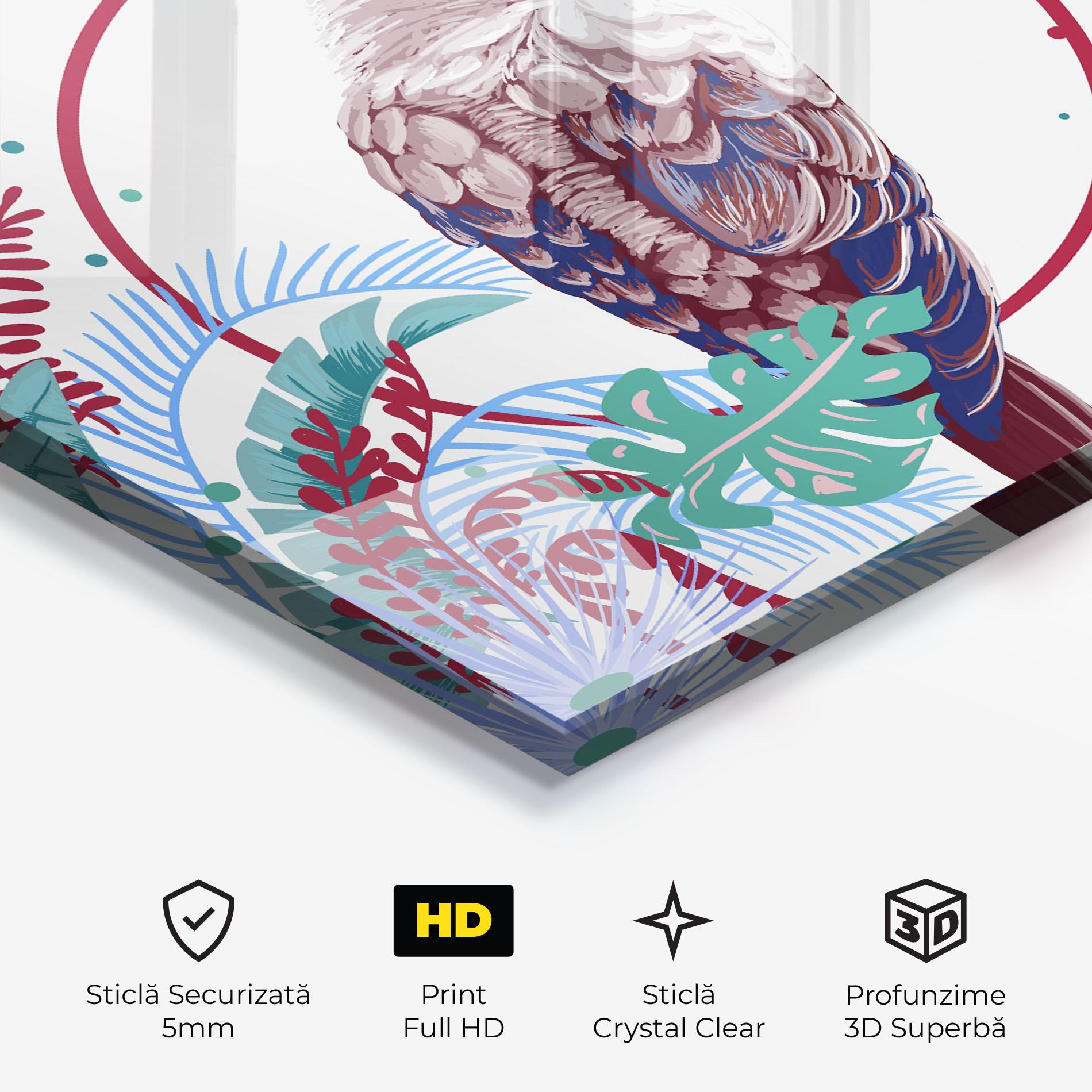 Tablou Sticla Bright Bird mockup 3