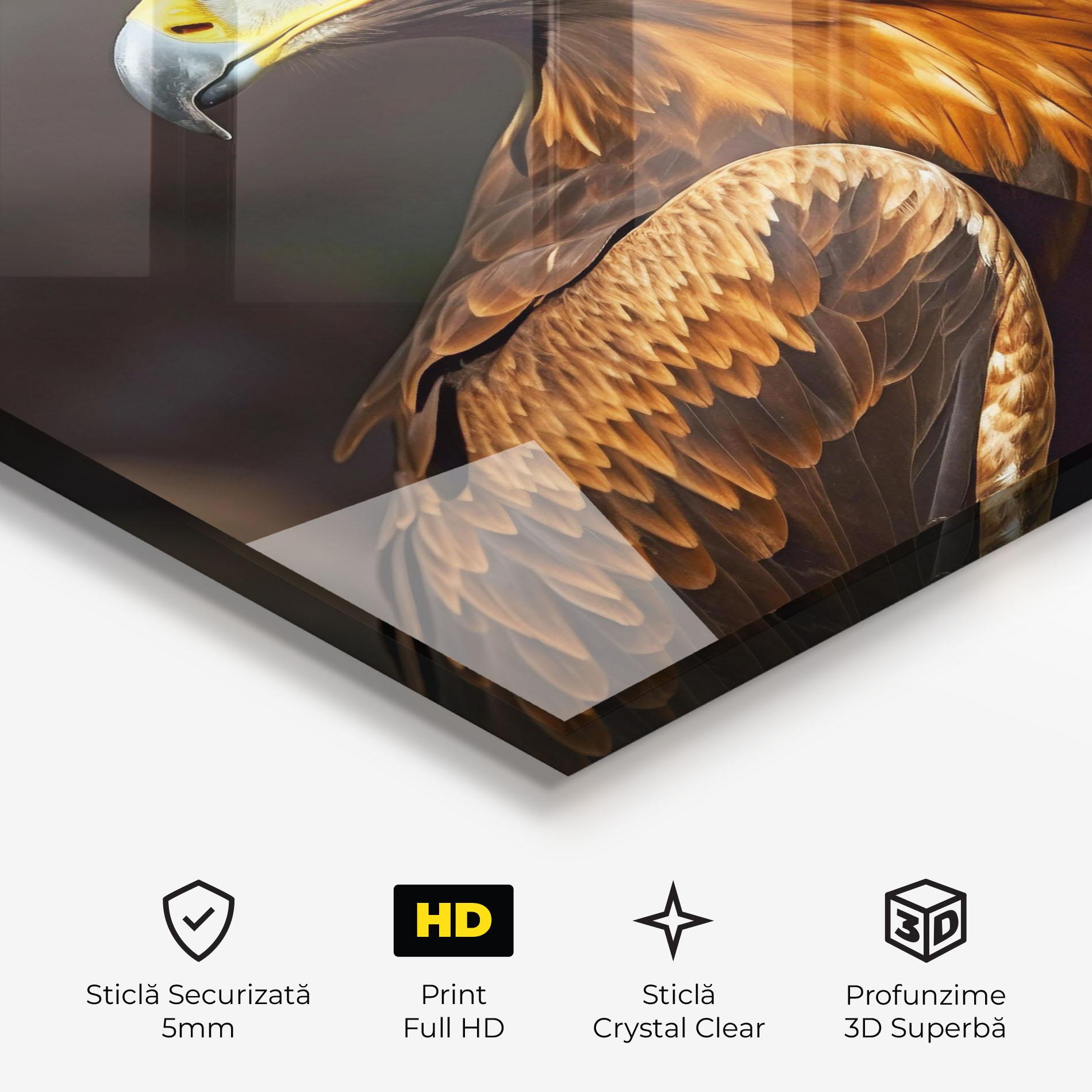 Tablou Sticla Brown Eagle mockup 3