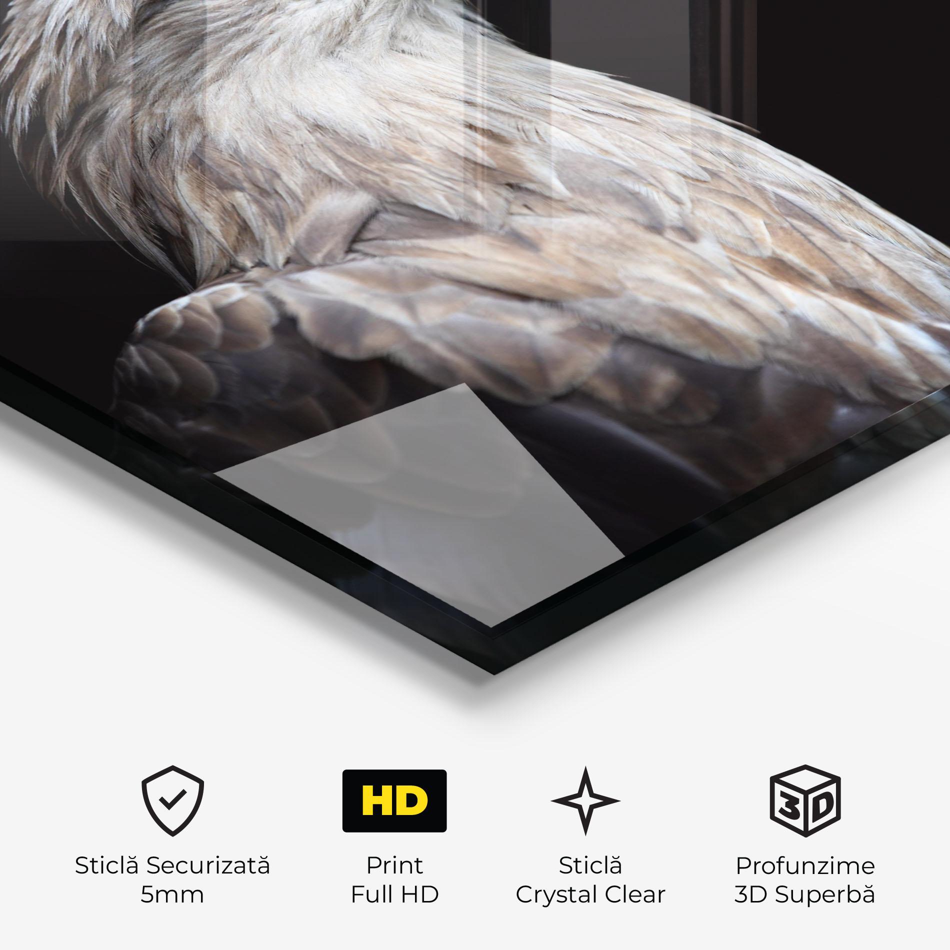 Tablou Sticla Close Up Eagle mockup 3