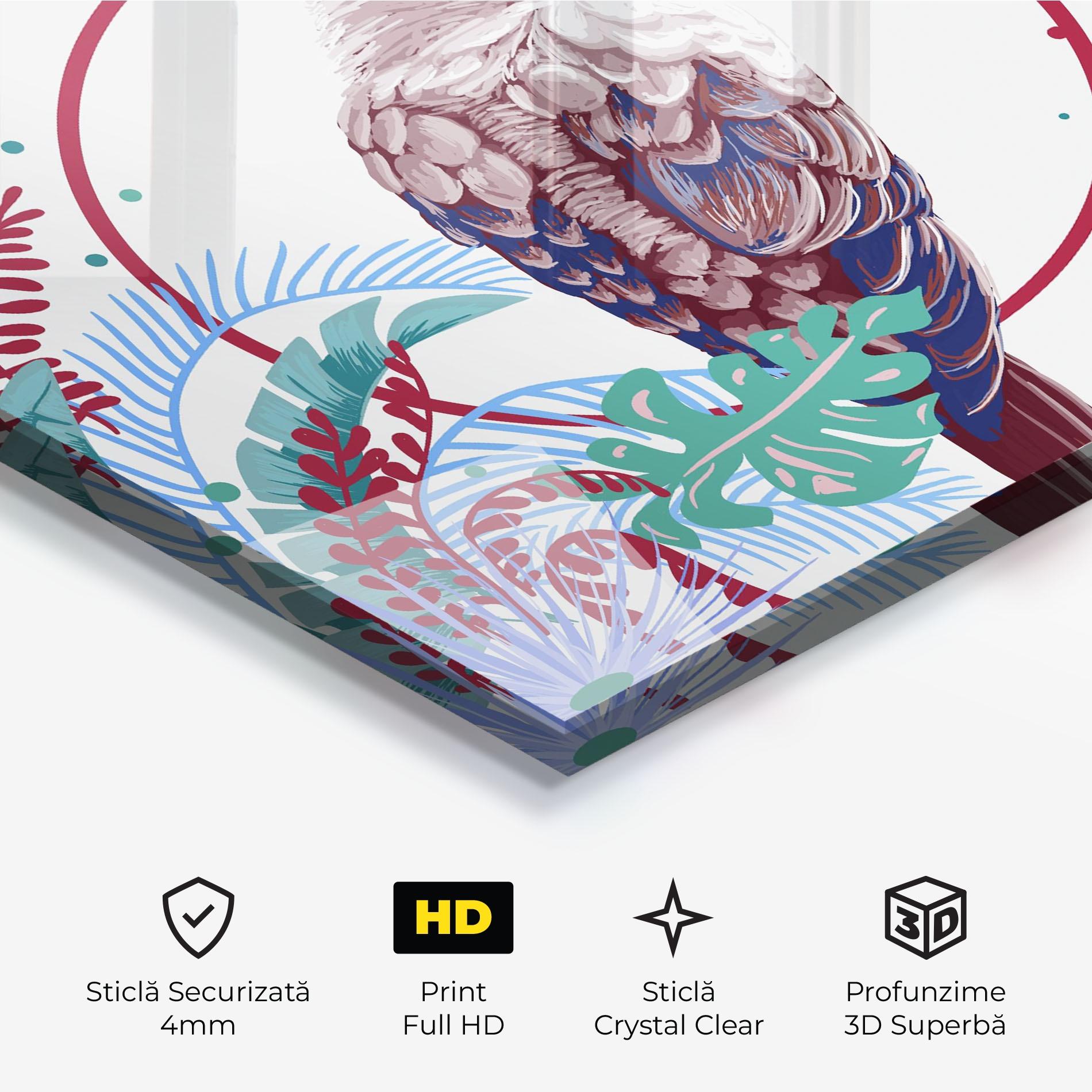 Tablou Sticla Bright Bird mockup 3