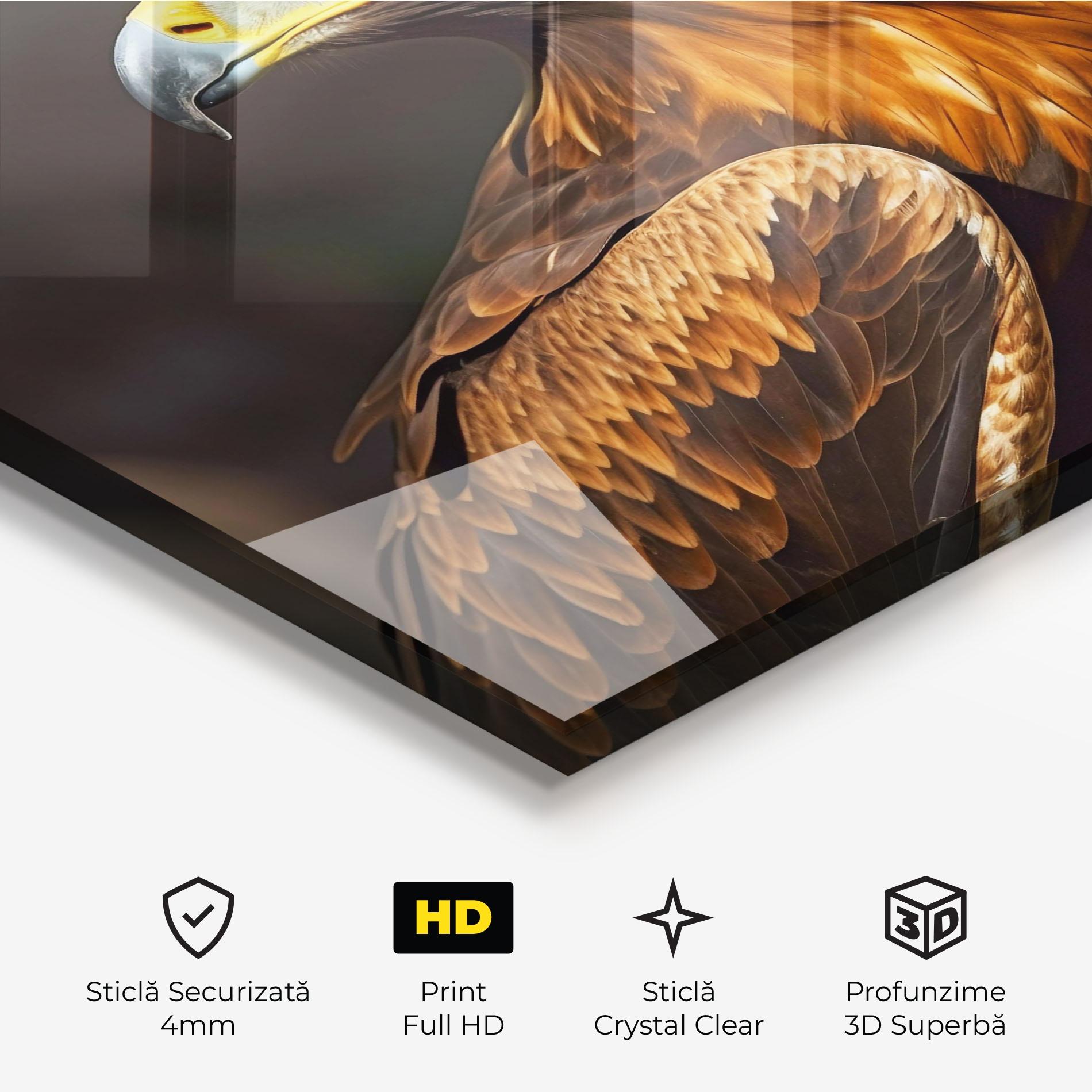 Tablou Sticla Brown Eagle mockup 3