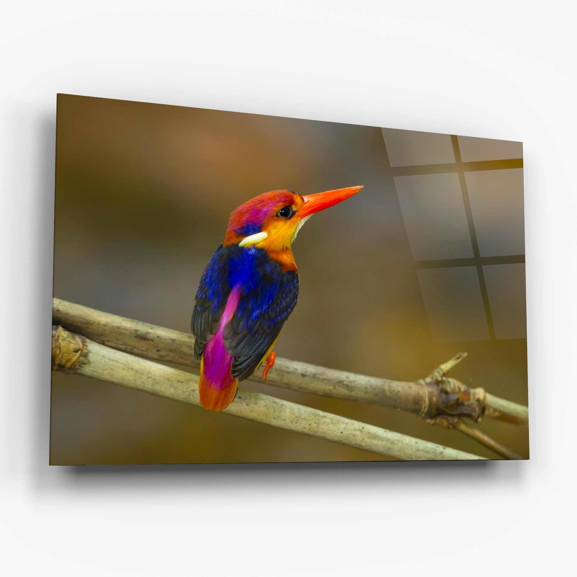 Tablou Sticla Colorful Bird mockup 6