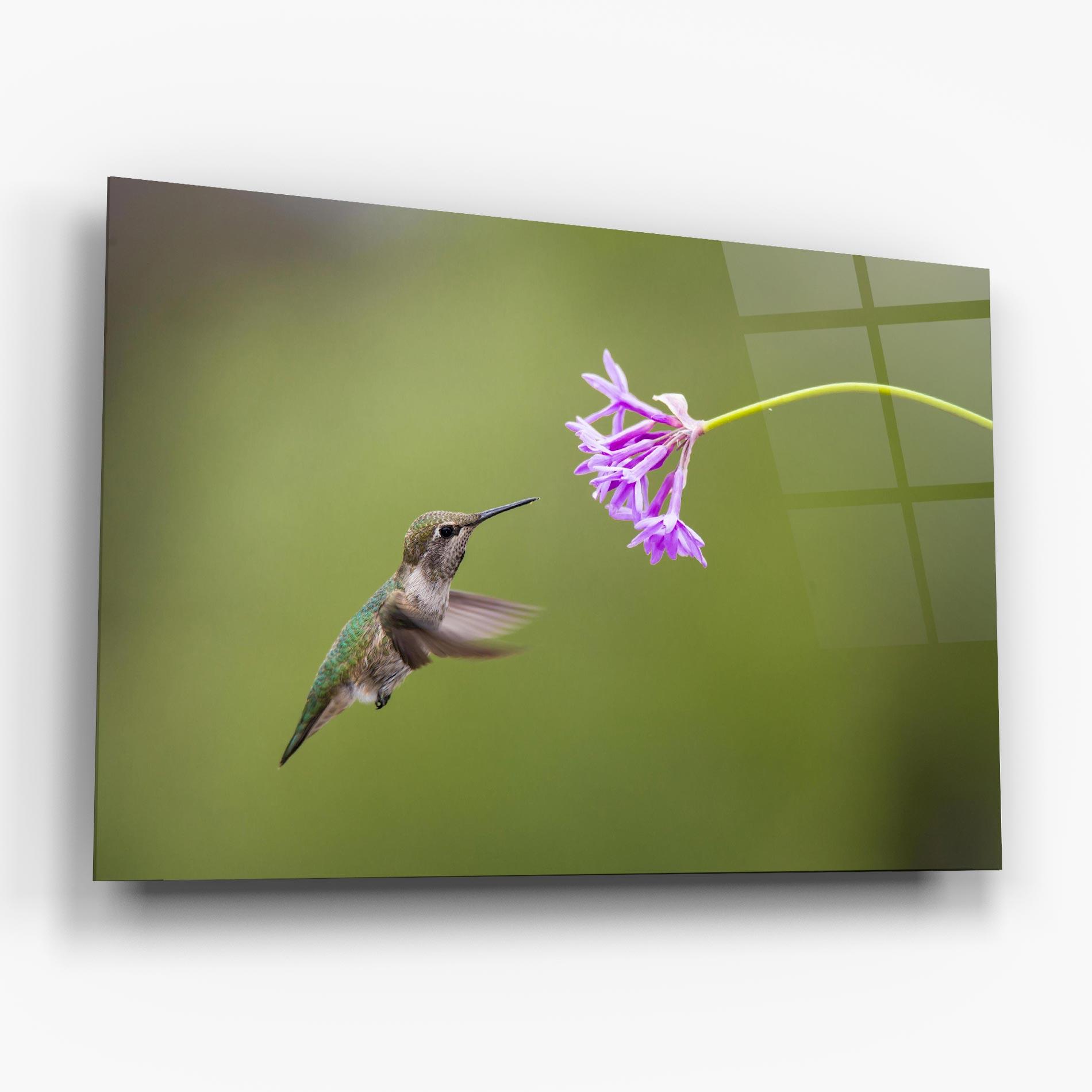 Tablou Sticla Cute Hummingbird mockup 6