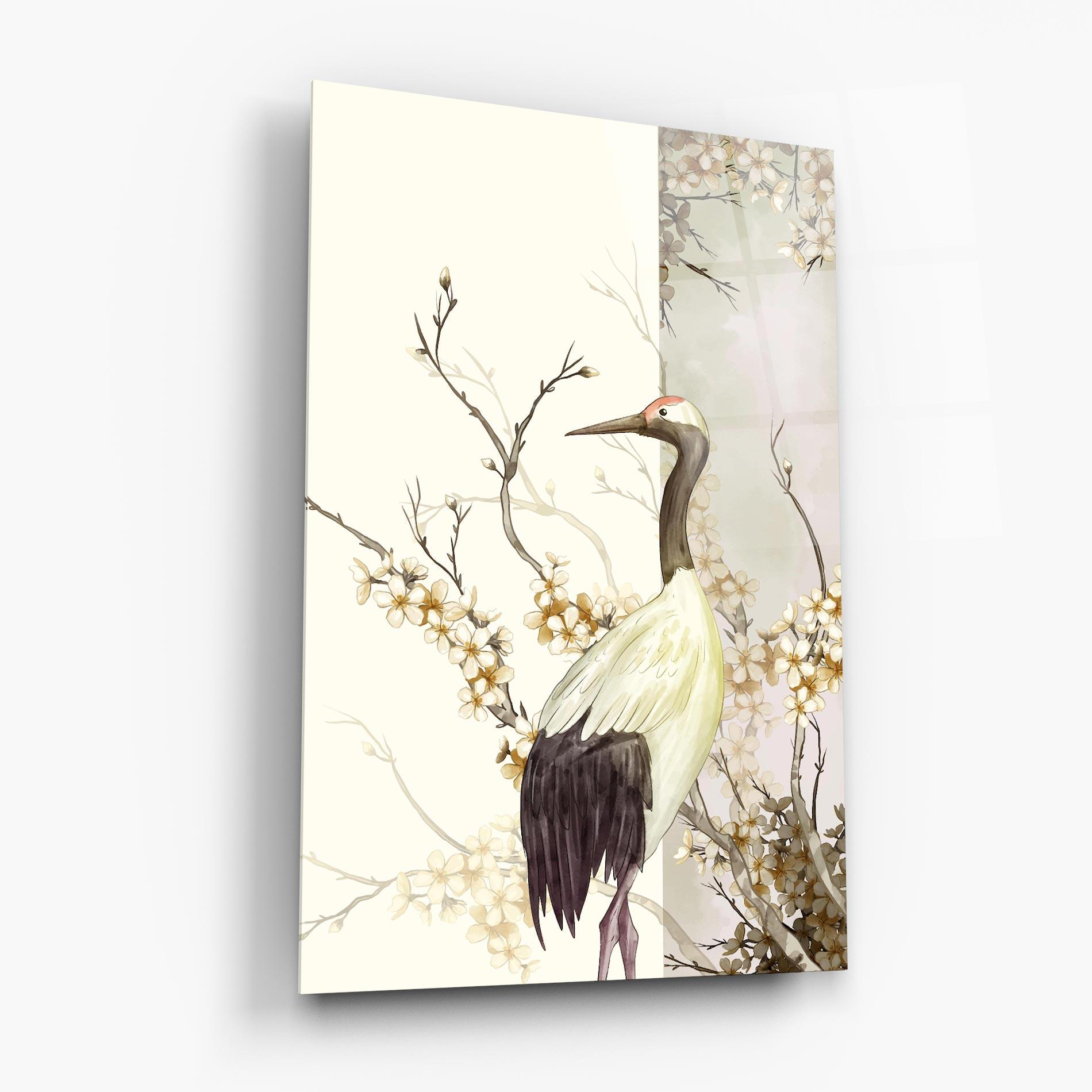Tablou Sticla Asian Bird mockup 6