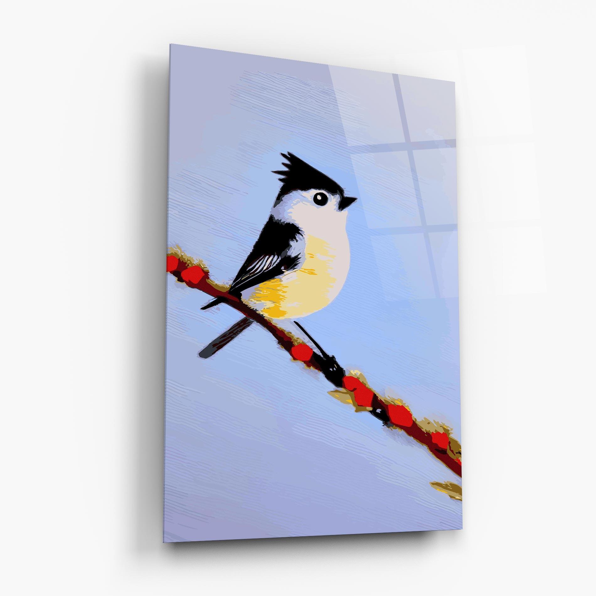 Tablou Sticla Bird Painting mockup 6
