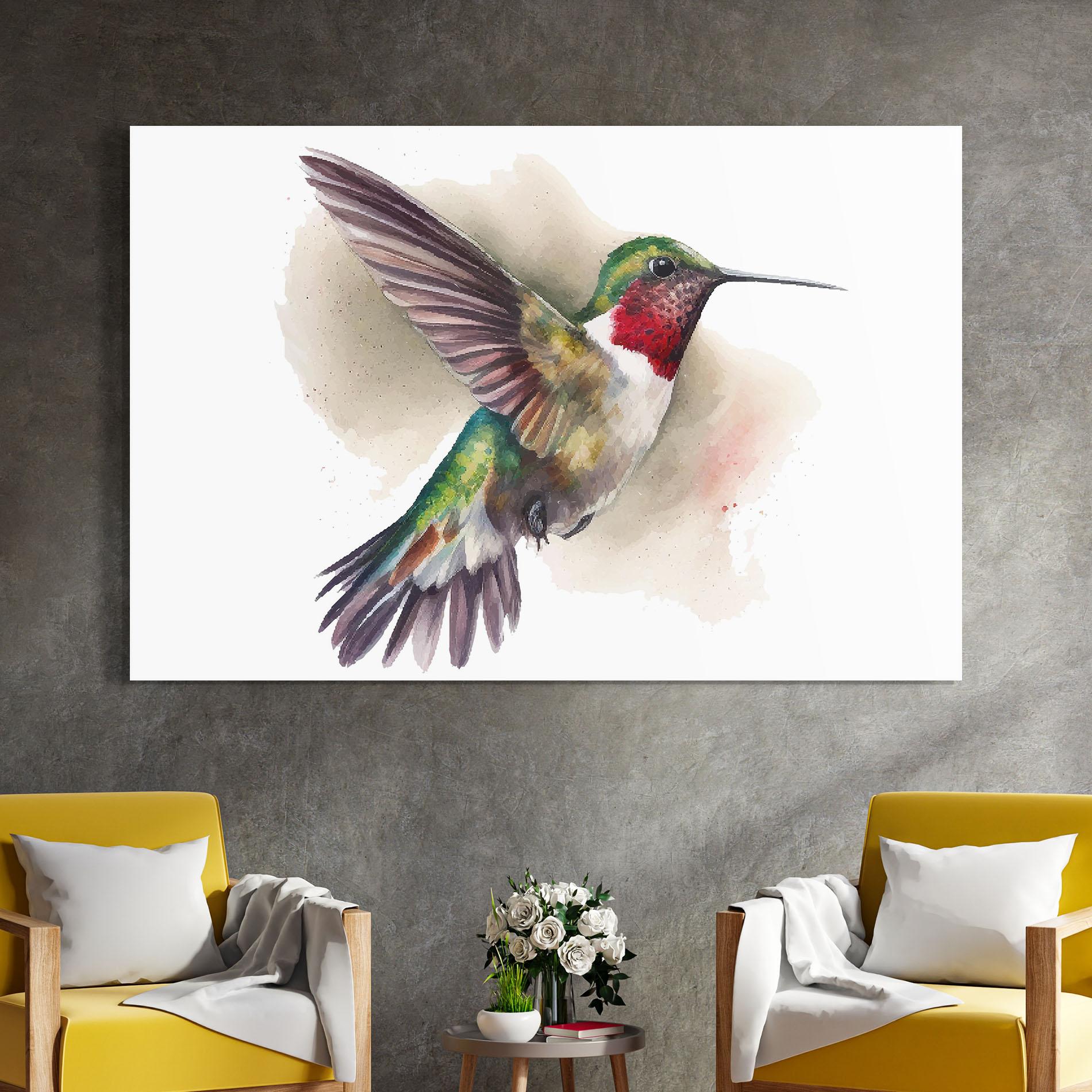 Tablou Sticla Beautiful Bird mockup 4