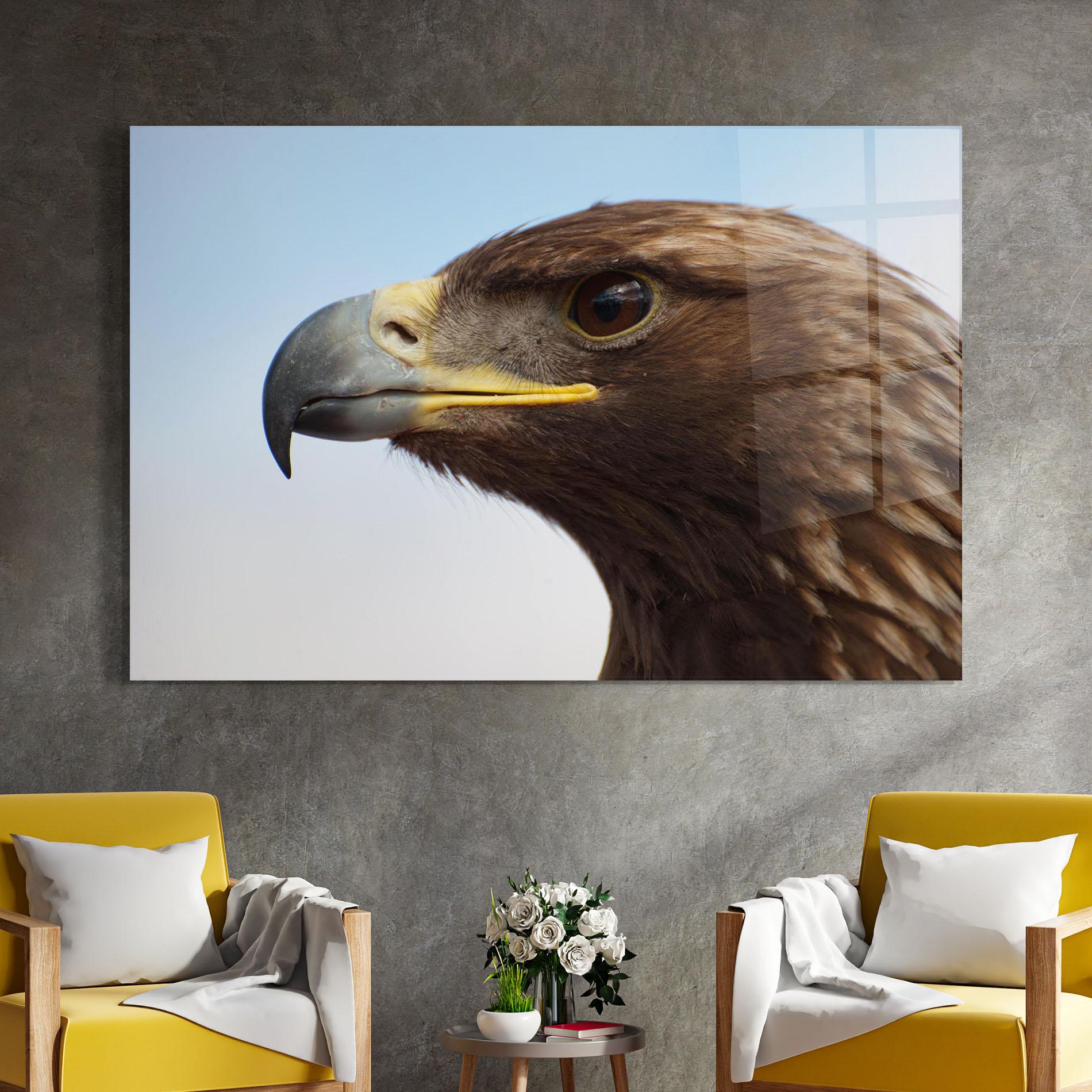 Tablou Sticla Brown Head Eagle mockup 4
