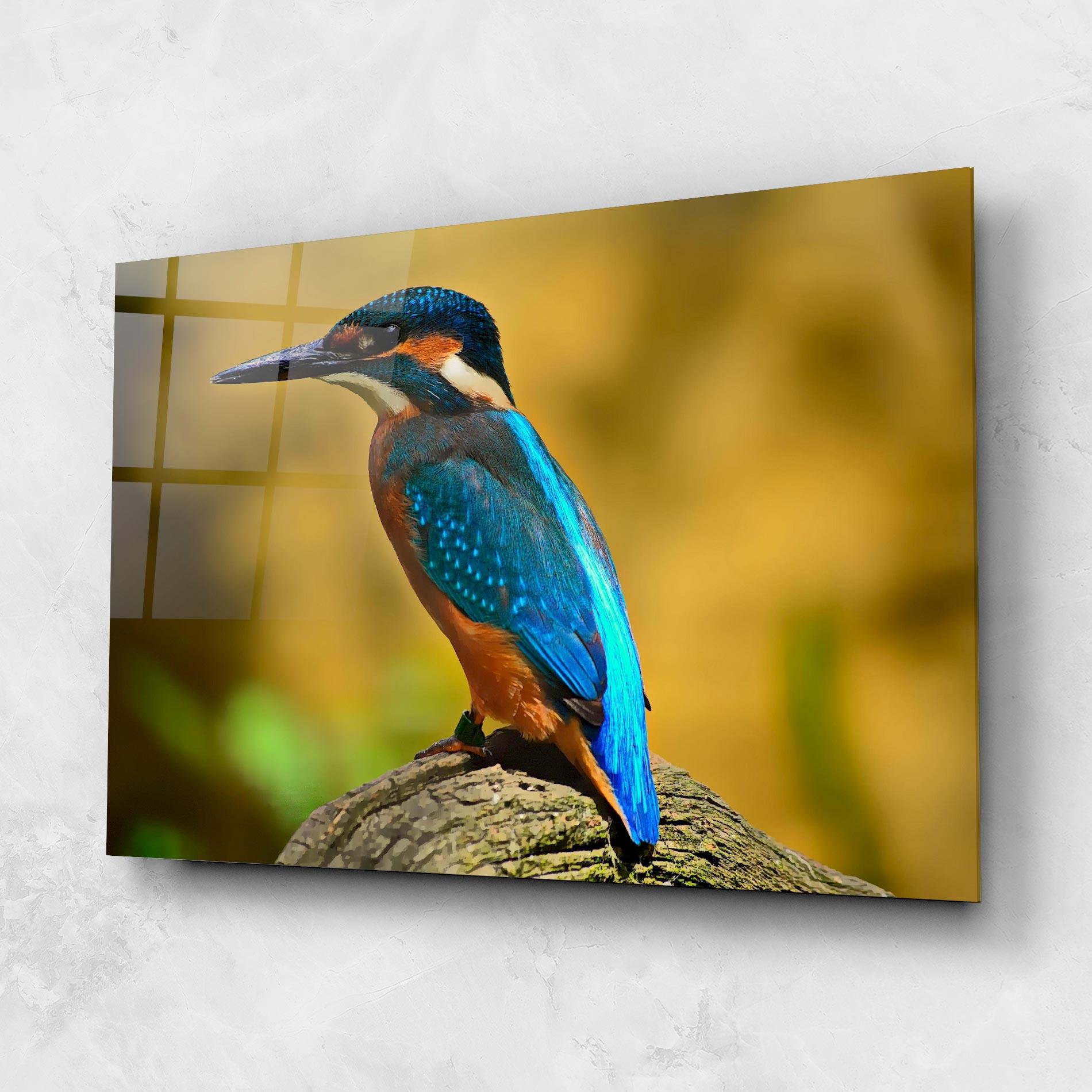 Tablou Sticla Cute Blue Bird mockup 1
