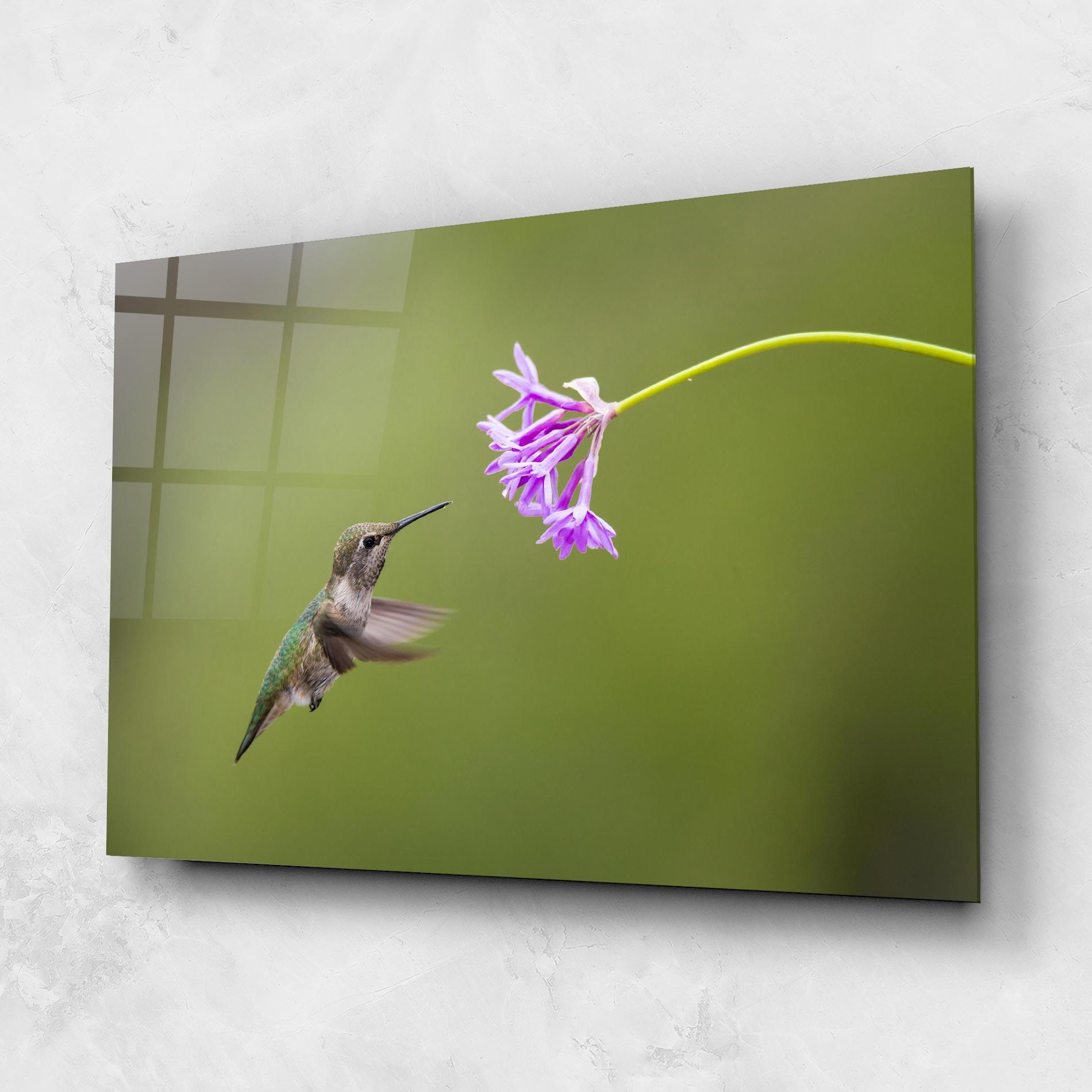 Tablou Sticla Cute Hummingbird mockup 1