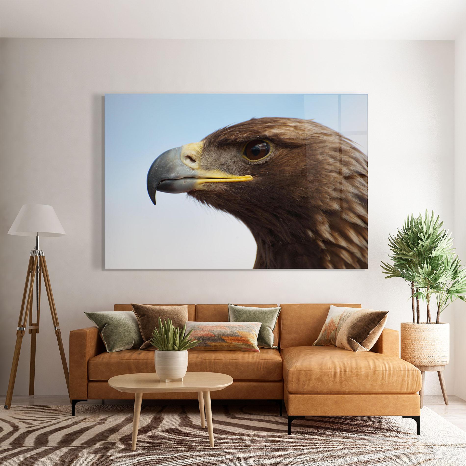 Tablou Sticla Brown Head Eagle mockup 7