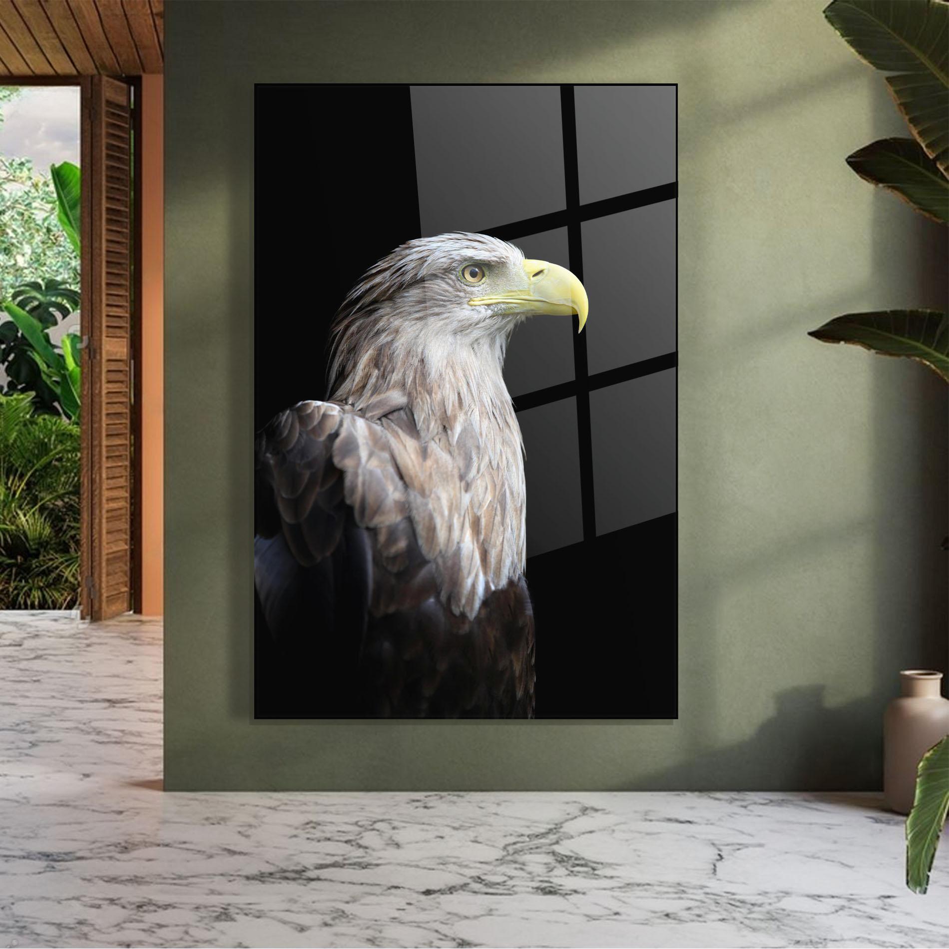 Tablou Sticla Close Up Eagle mockup 7