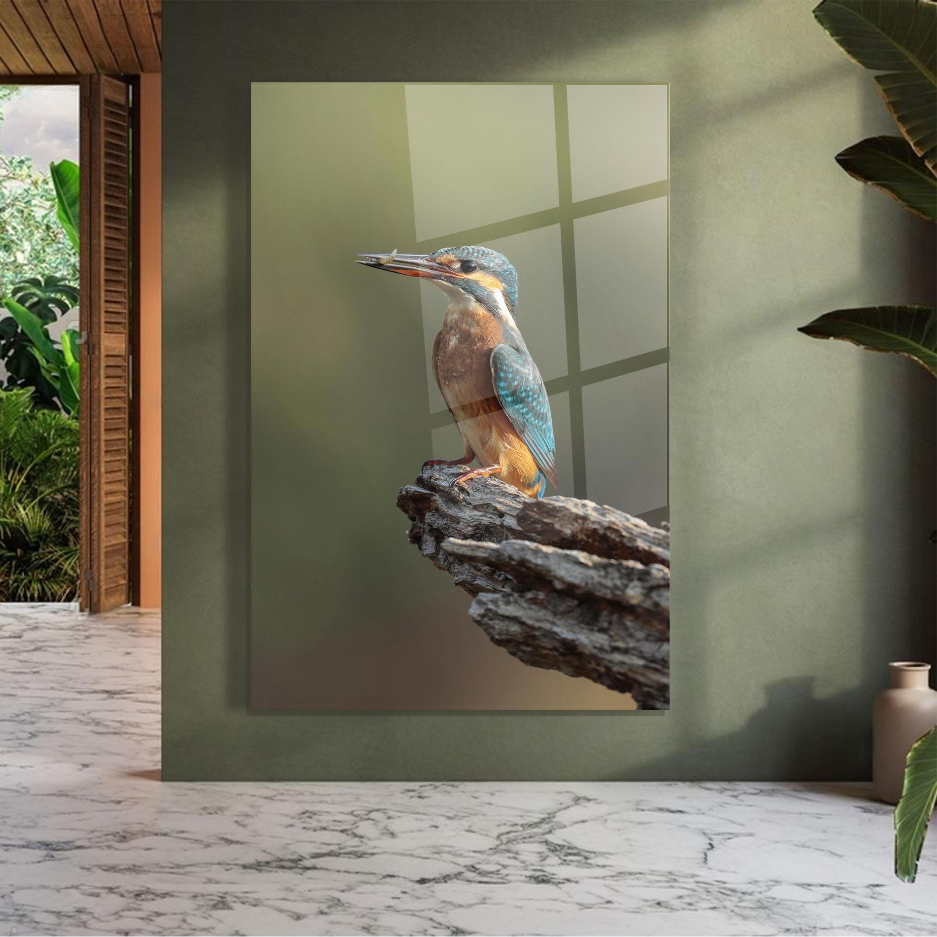 Tablou Sticla Female Kingfisher mockup 7