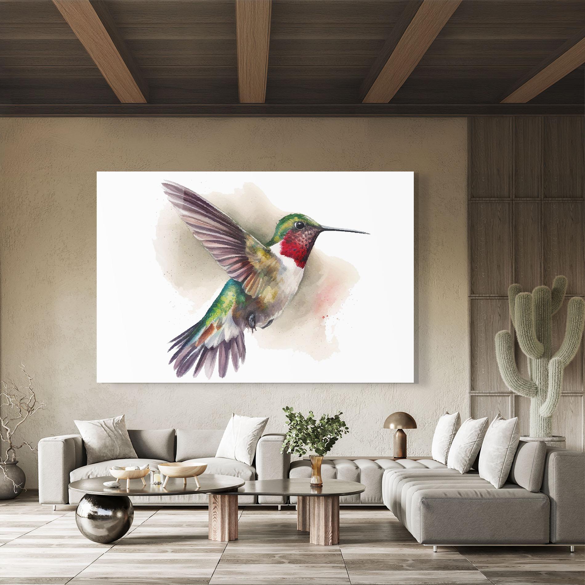 Tablou Sticla Beautiful Bird mockup 8